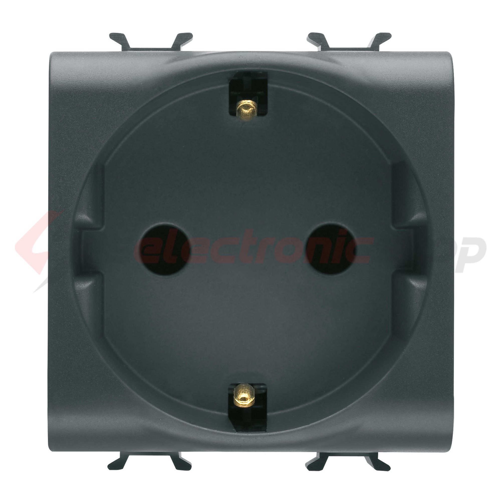 ChoruSmart 162 dugalj földelt gyerekzárral fekete IP41 modultartó csavaros GEWISS - GW12241