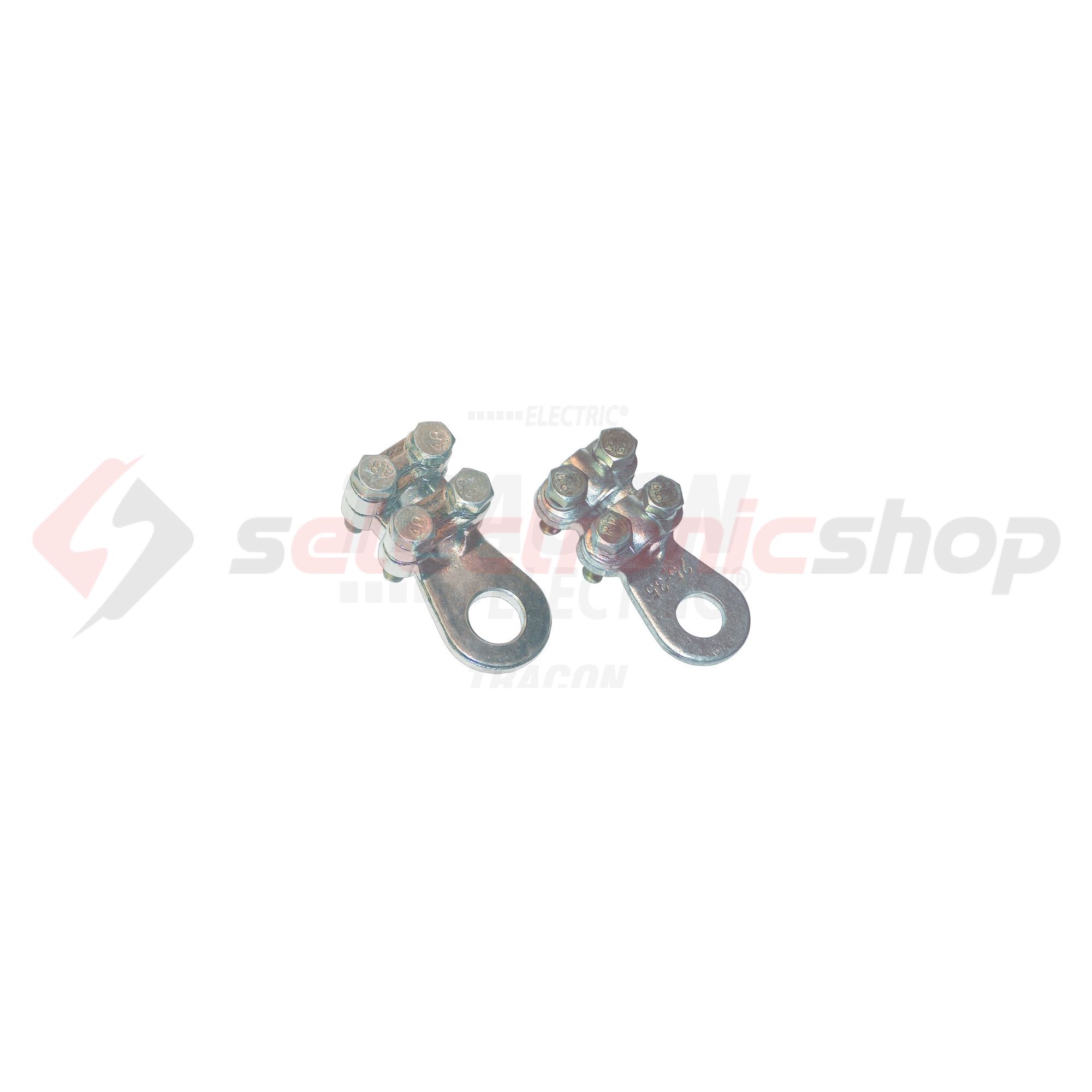 Csavaros réz lemezsaru 4 csavaros 25-35mm2-rézRM ónozott 10.5M/csavar TRACON - WCJB-25-35