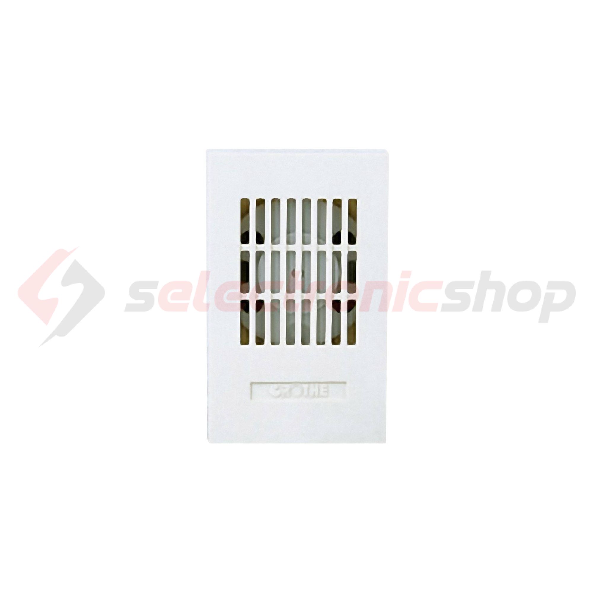 Csengő max. 10s 99x62x28mm dobozban 12V AC fehér-ház 85dB műanyag LTW 1171A 12V AC GROTHE - 24082