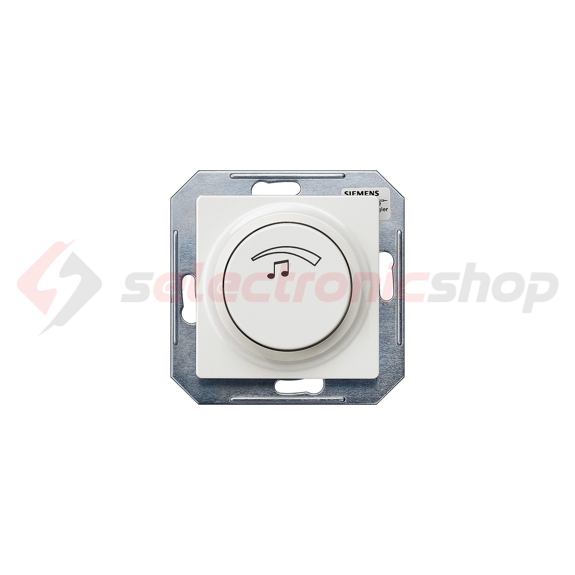 Delta hangerőszabályzó betét teljes fedéllel 3W címketartó nélkül titánfehér SIEMENS - 5TG4815