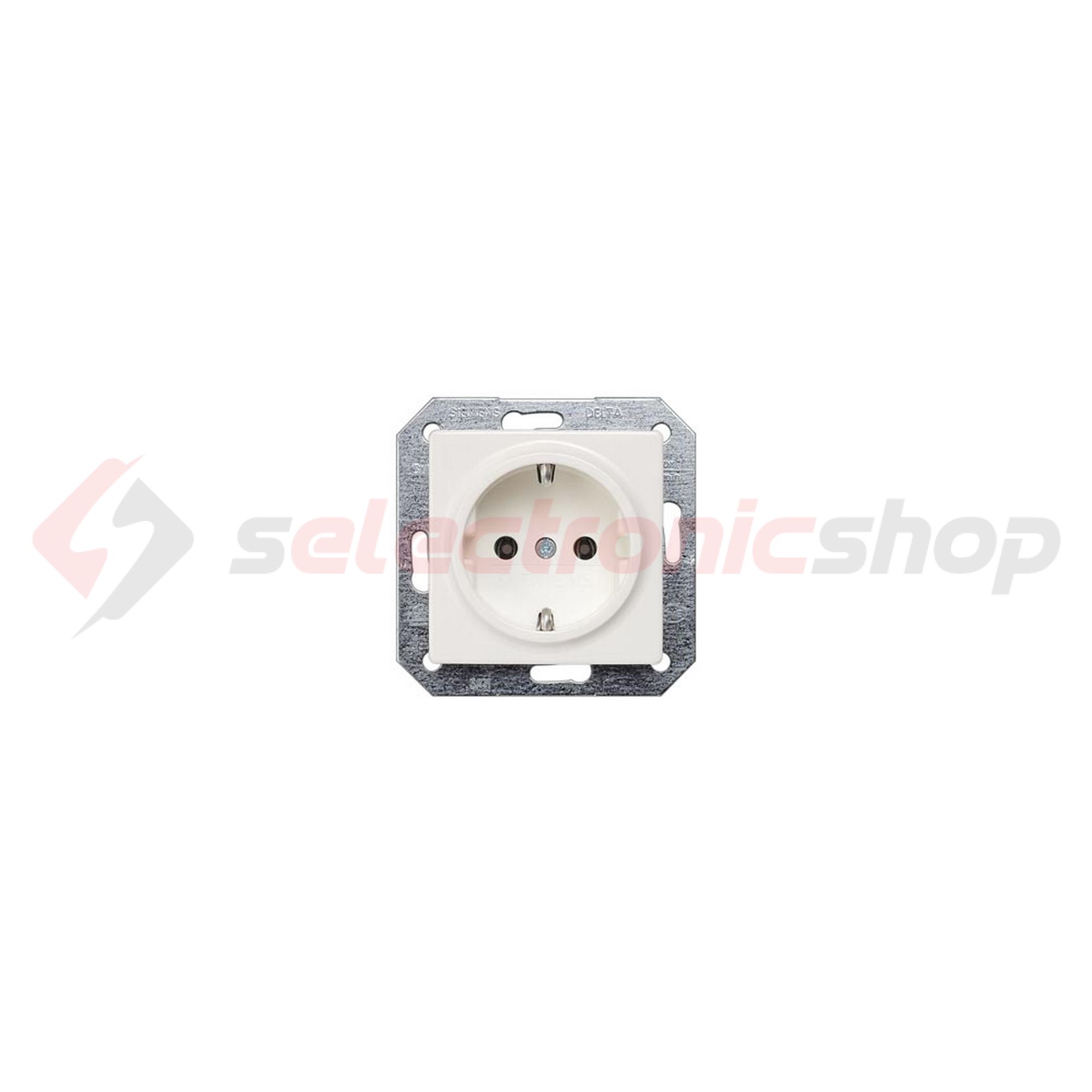 Delta I-System 162 dugalj titánfehér földelt fehér IP20 süllyesztett rugós SIEMENS - 5UB1511