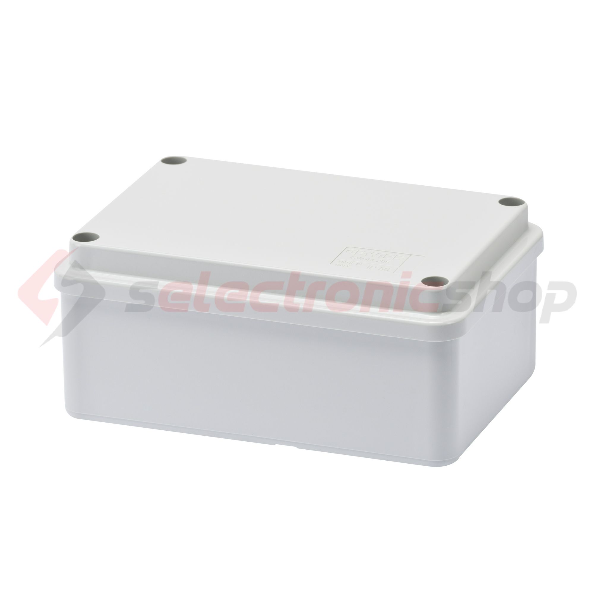 Doboz falonkívüli d29 fém csavarral műanyag 89mm x 129mm-hossz 58mm IP56 szürke 44CE GEWISS - GW44205