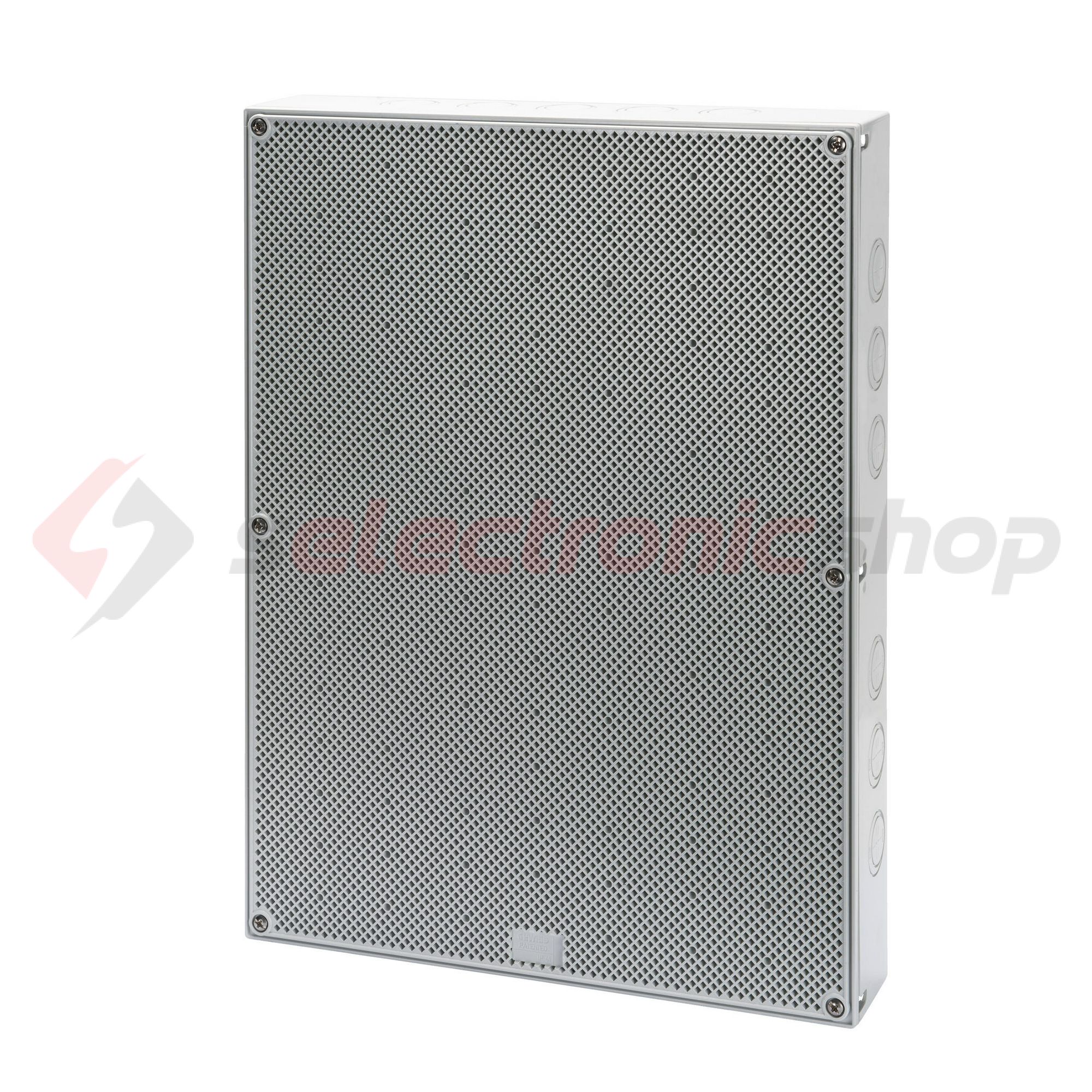 Doboz falonkívüli méhsejtrácsos d23/29 műanyag 300mm x 400mm-hossz 120mm IP41 szürke 42TV GEWISS - GW42010