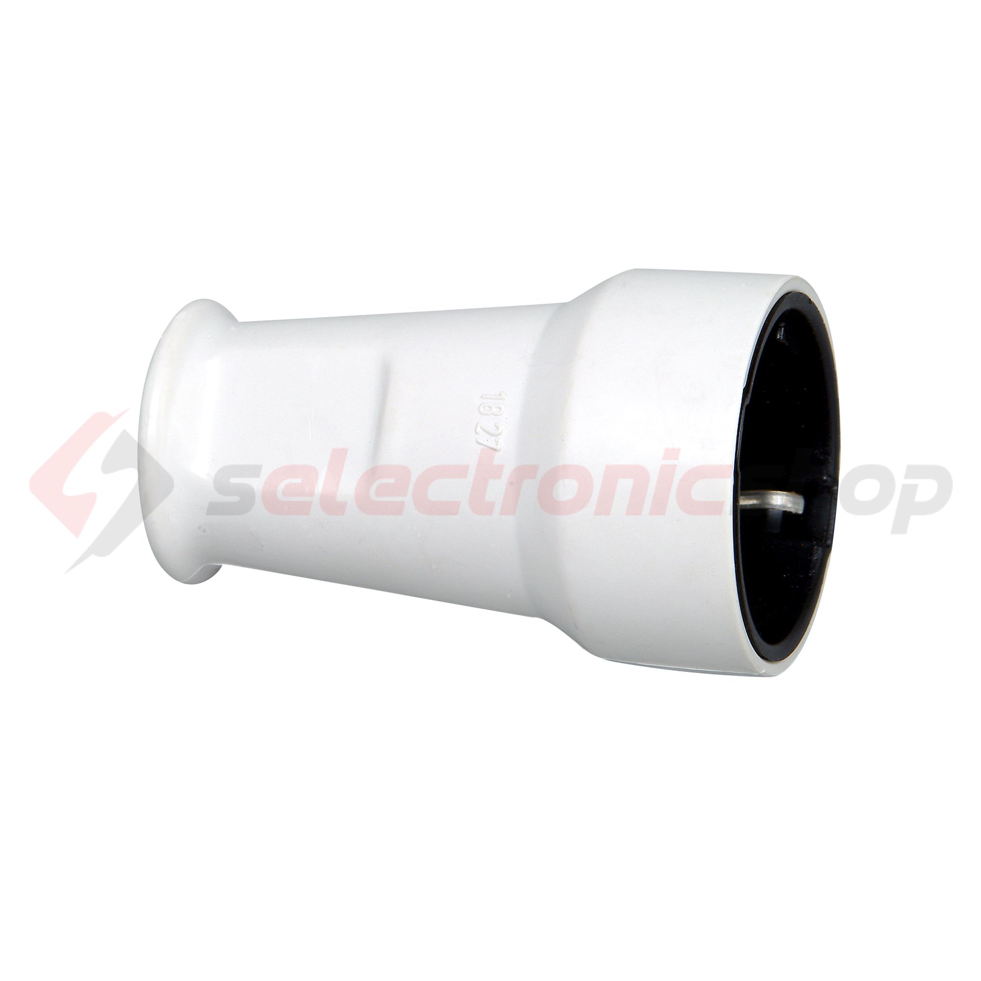 Dugalj lengő 2P+F 16A 250V egyenes műanyag csavaros szürke IP20 Kopp - 182704006