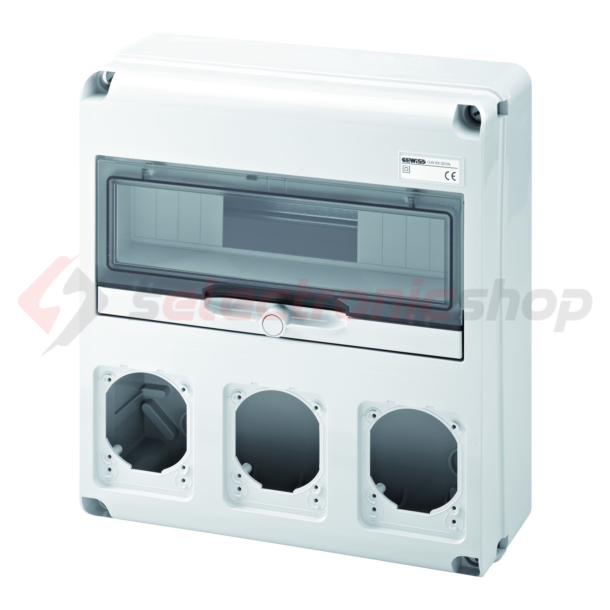 Dugaszoló kiselosztó 3-dugaljhellyel  68Q-DIN GEWISS - GW68005N