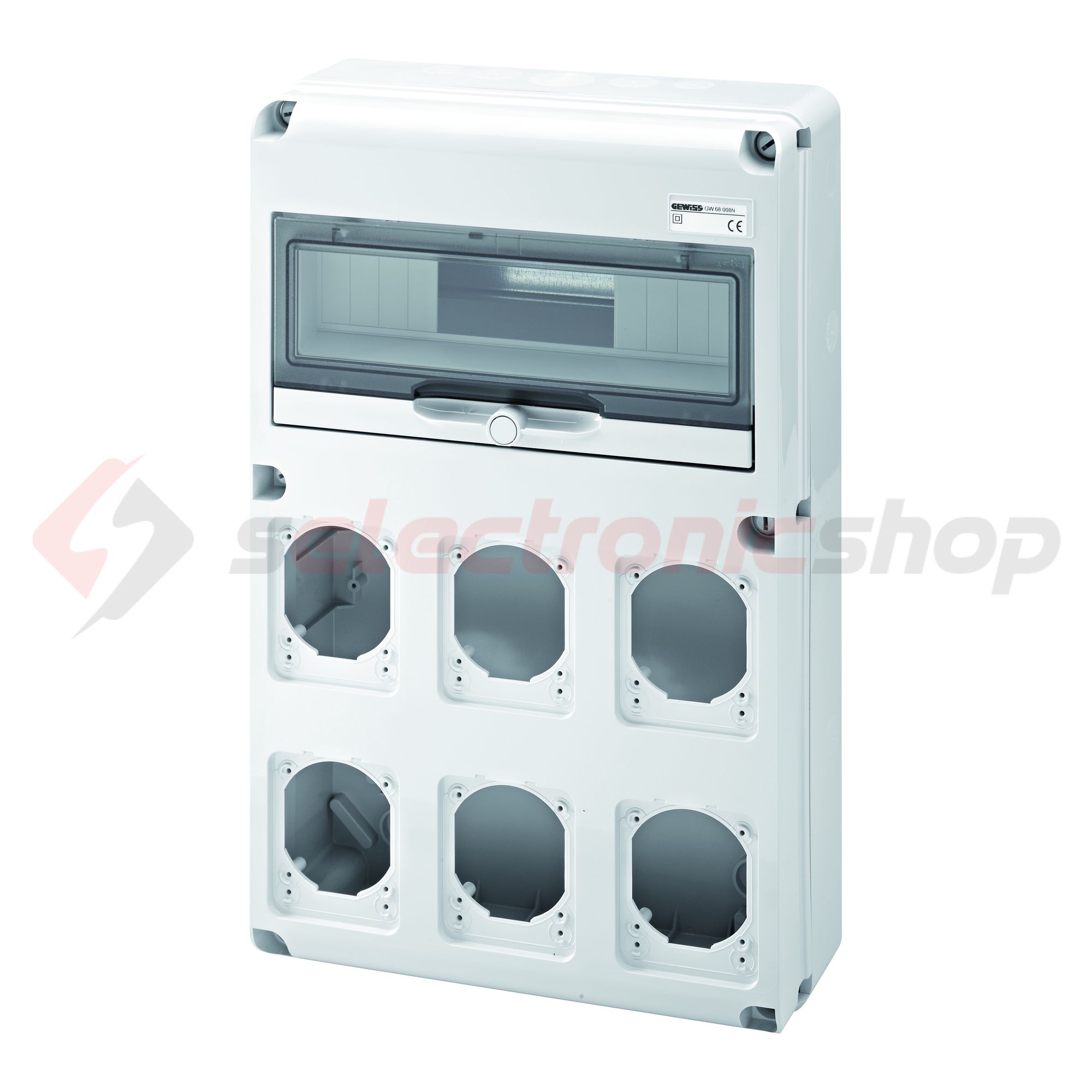 Dugaszoló kiselosztó 6-dugaljhellyel  68Q-DIN GEWISS - GW68008N