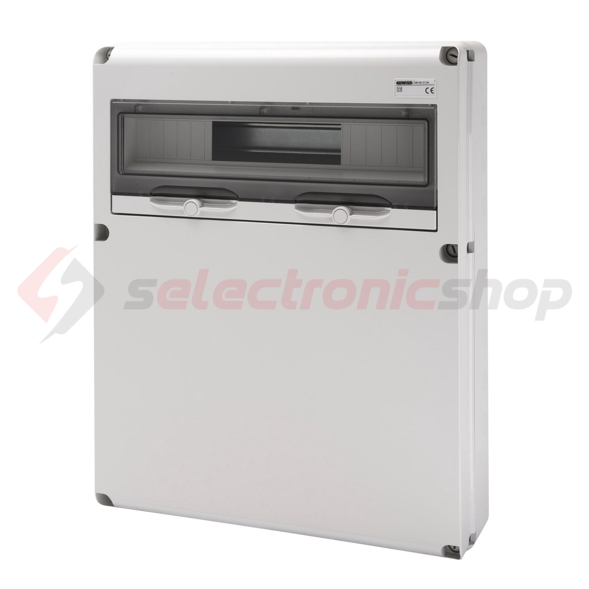 Dugaszoló kiselosztó 63A/400V 20M teli előlap műanyag fali IP65 szürke 68Q-DIN GEWISS - GW68012N