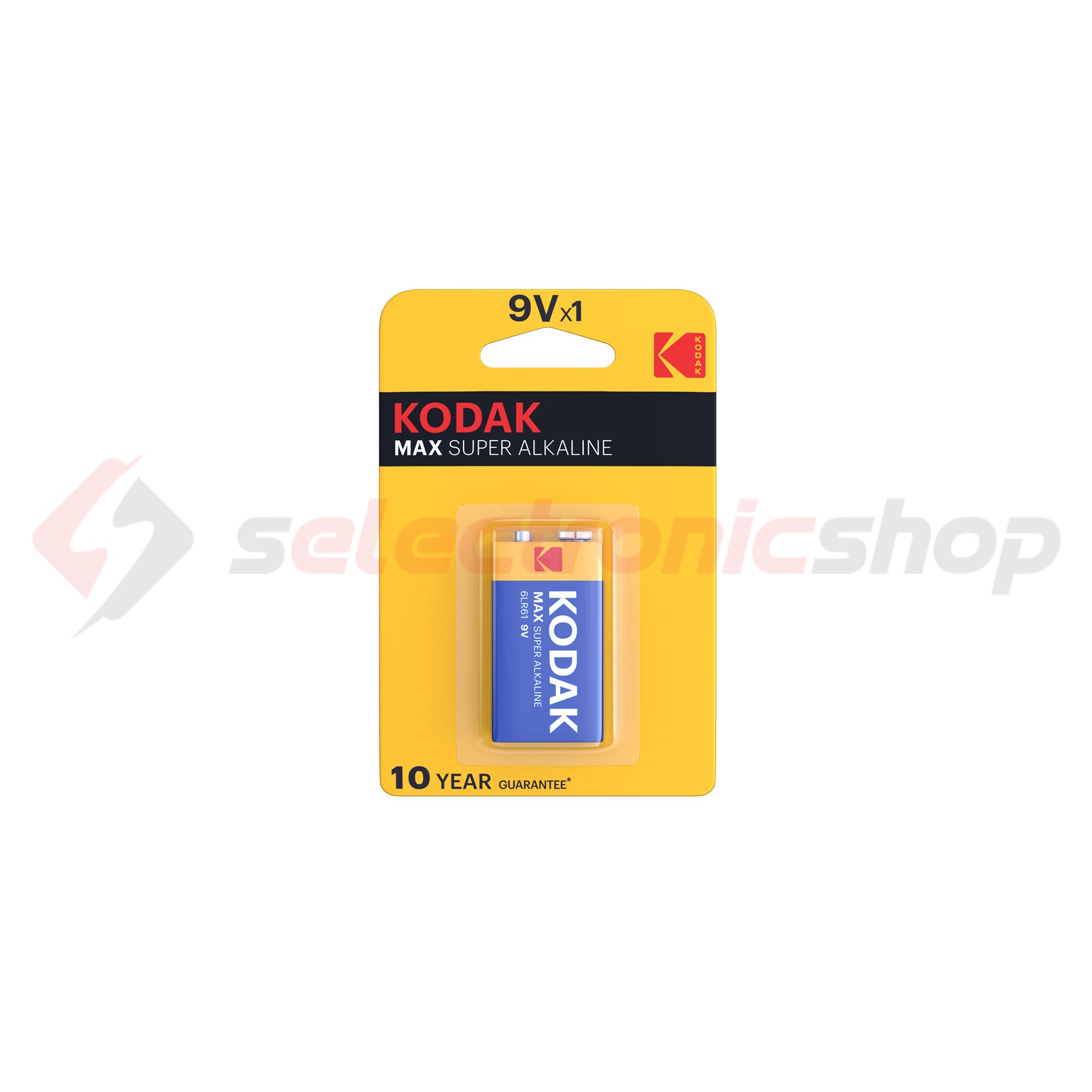 Elem 9V 9V alkáli-mangán 6 LR 61 blokk Max KODAK - 9VMAXB1
