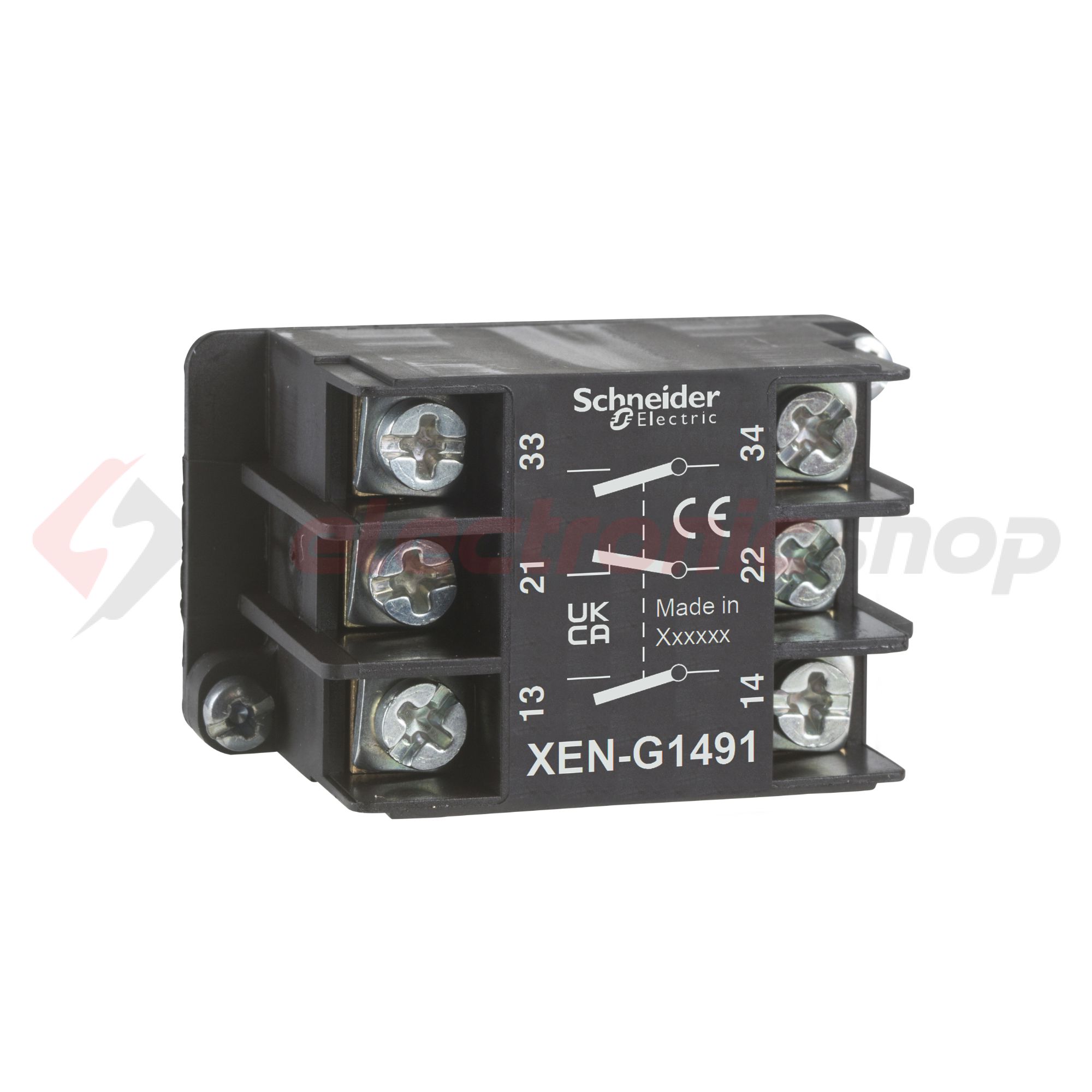 Érintkezőblokk függőkapcsolóhoz előlapra rádugható/beépíthető 2-z 1-ny Harmony XAC Schneider - XENG1491