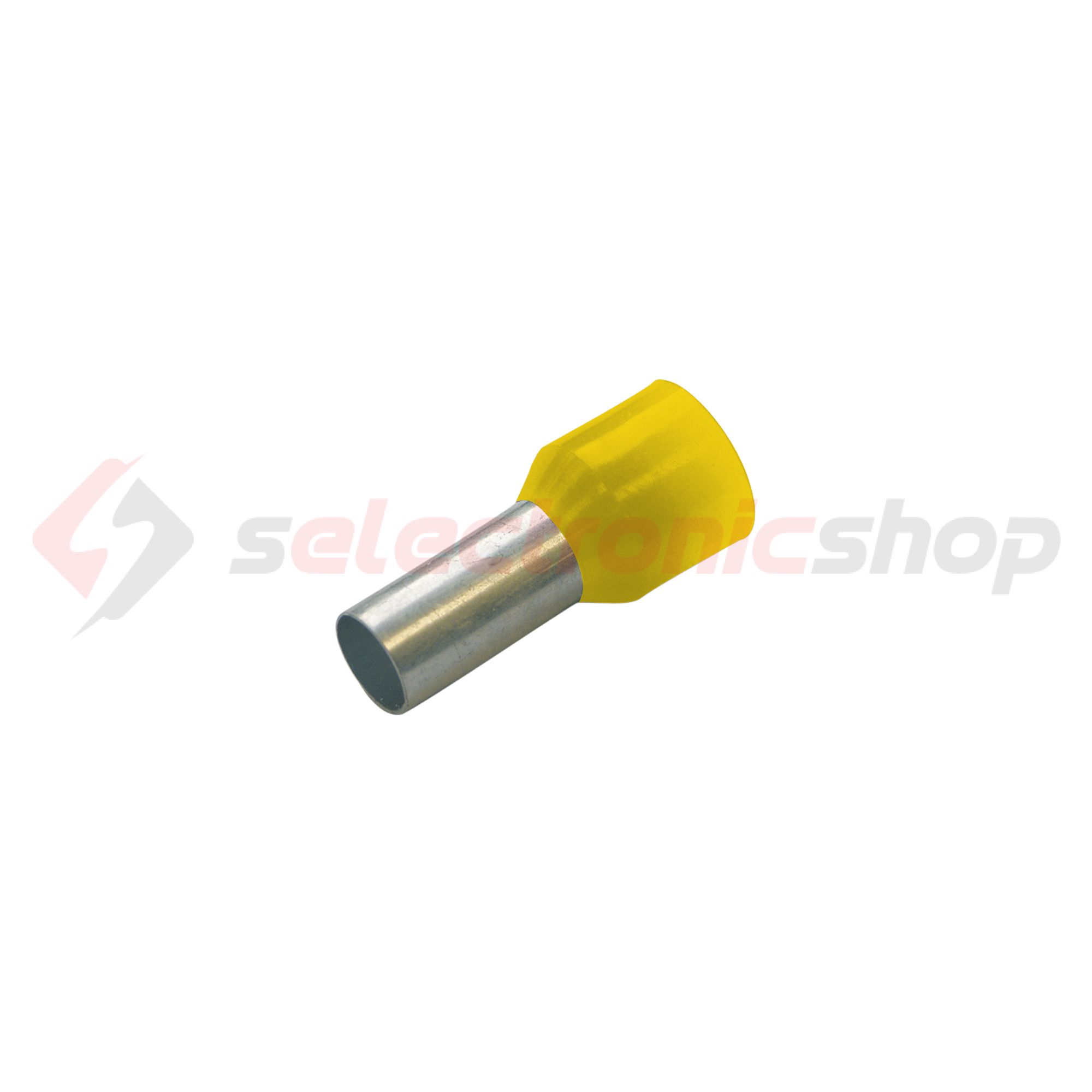 Érvéghüvely szigetelt normál 1mm2 8mm sárga Haupa - 270723