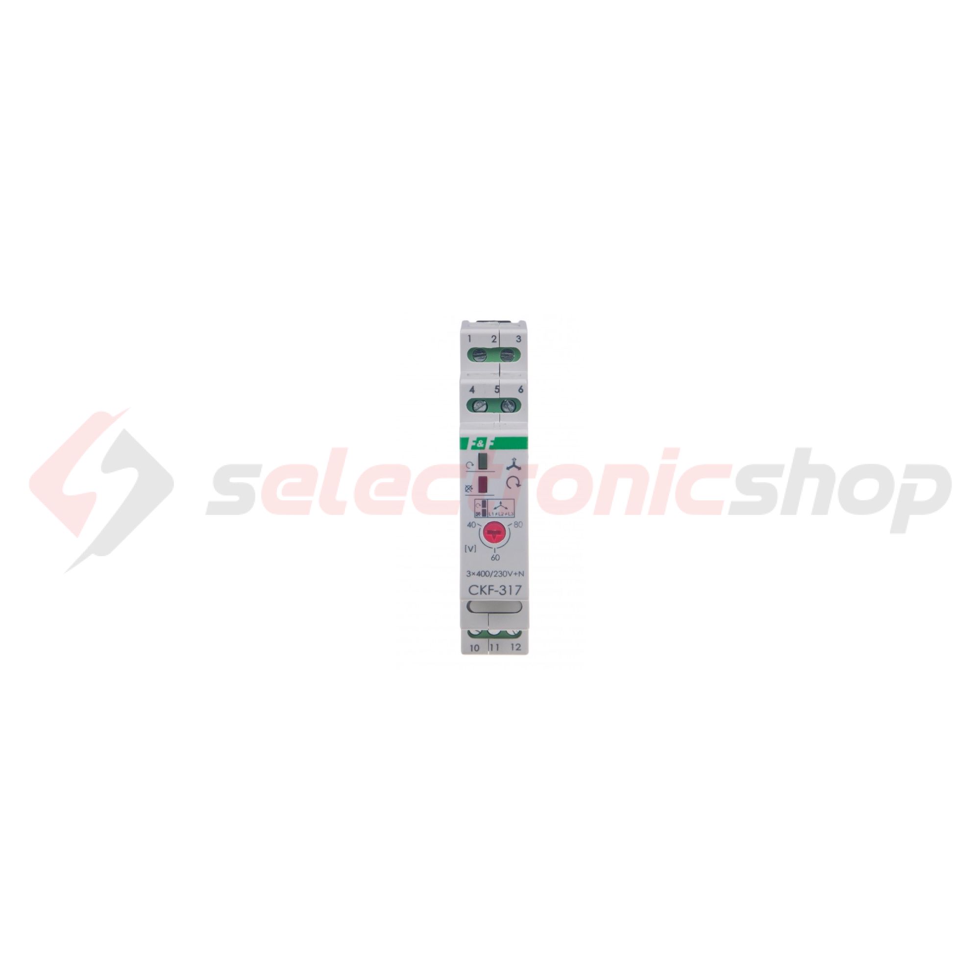 Fázisfigyelő relé multifunkciós 230-400V 1v fázissorrend CKF-317 F&F Filipowski
