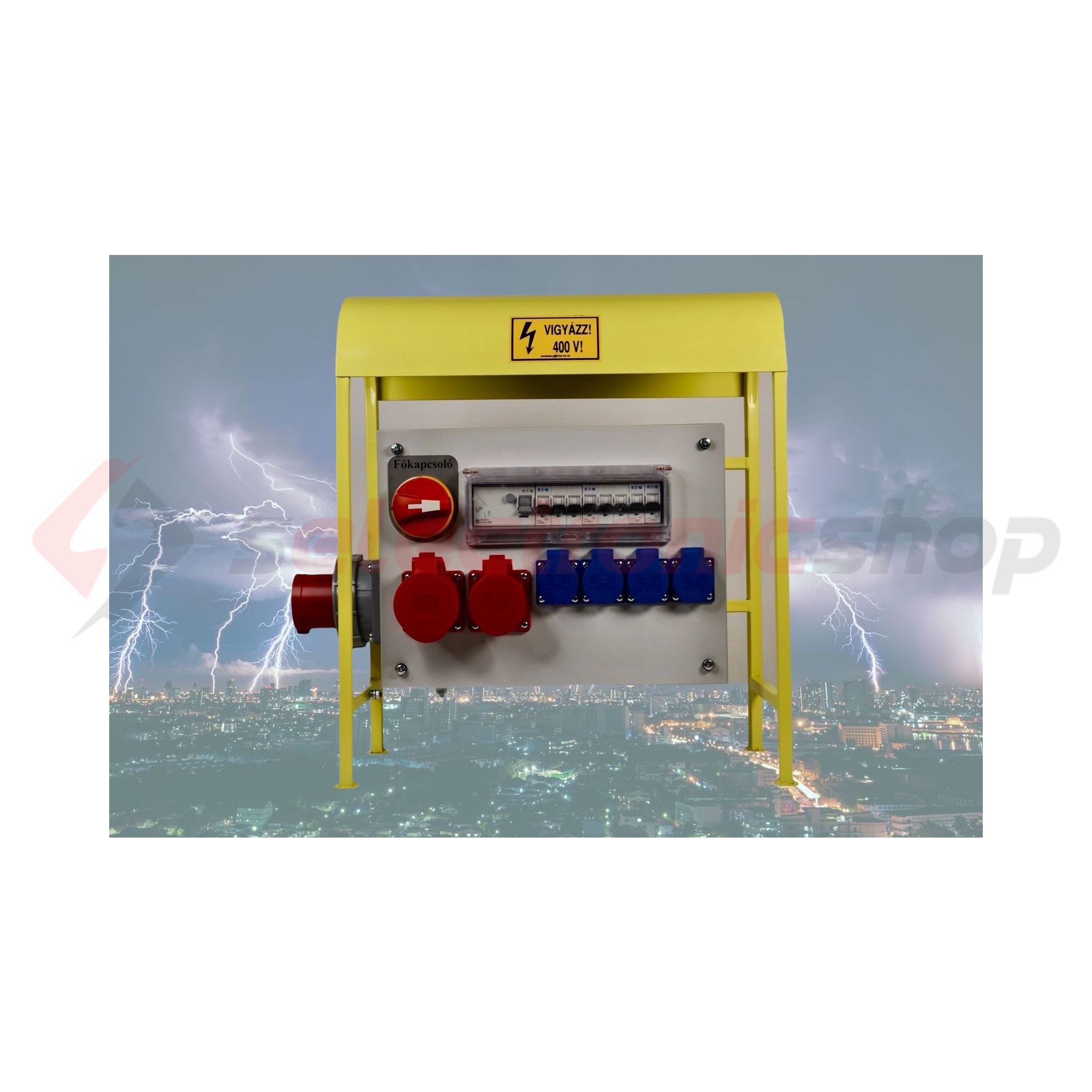 Felvonulási szekrény állványon 4x3P16A/230V 1x5P16A/400V 1x5P32A/400V 63A IP66 IFSZ Buváll-Profi - IFSZ254080K