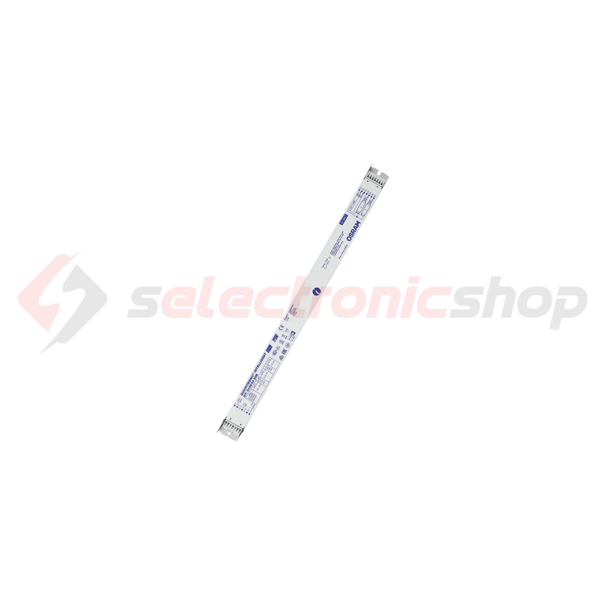 Fénycső előtét 2x28-54W DIM elektronikus 220-240V T16 fém tokozás-ház QTi 2X28/54W DIM LEDVANCE - 4050300870717