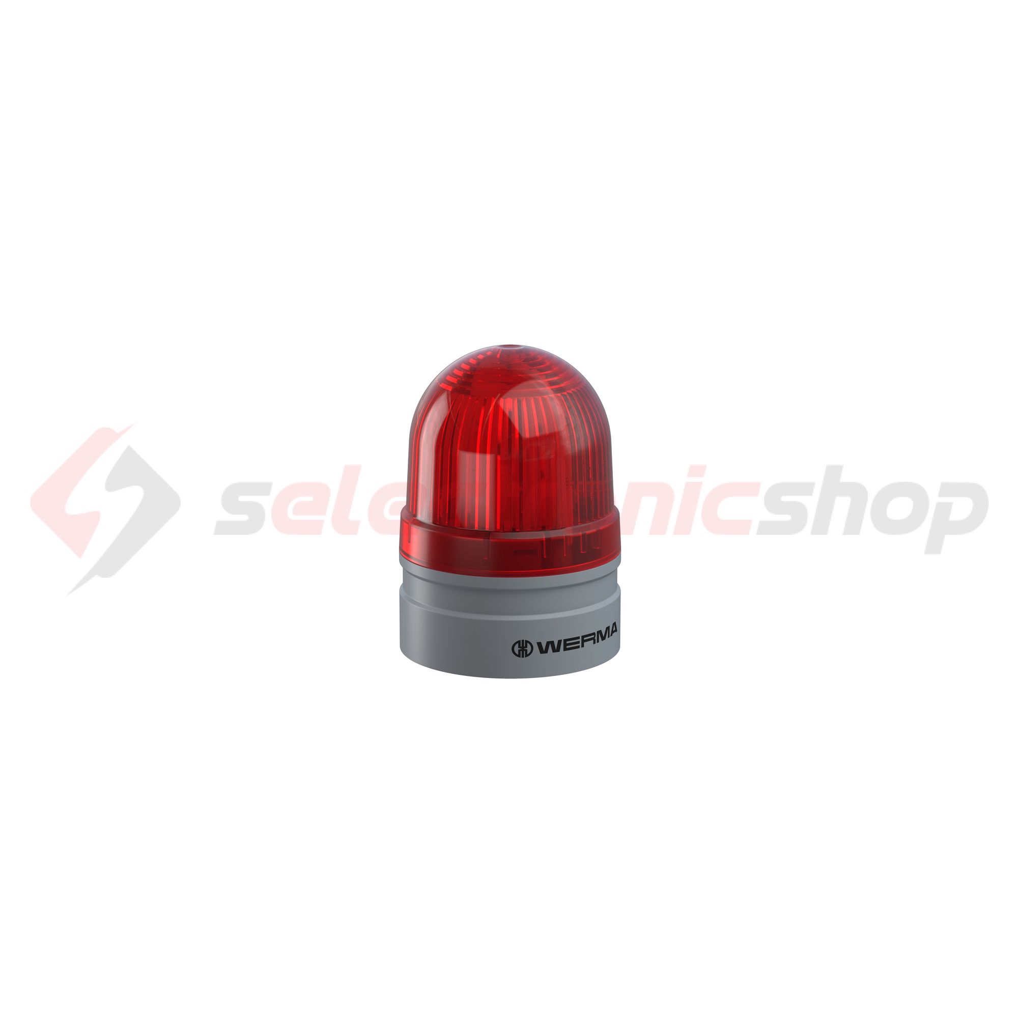 Fényjelző villanó EVS d62x85mm LED 230V AC falonkívüli piros műanyag IP66 Mini TwinFLASH WERMA - 26012060