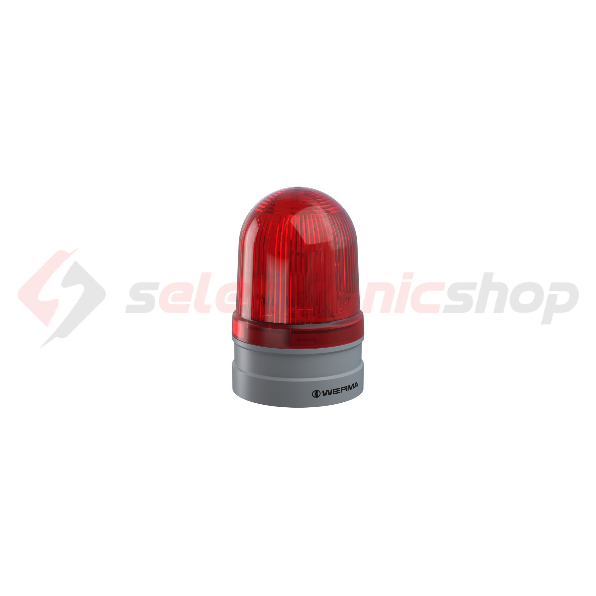 Fényjelző villanó EVS d85x130mm LED 24V AC/DC falonkívüli piros műanyag IP66 Midi TwinFLASH WERMA - 26112070