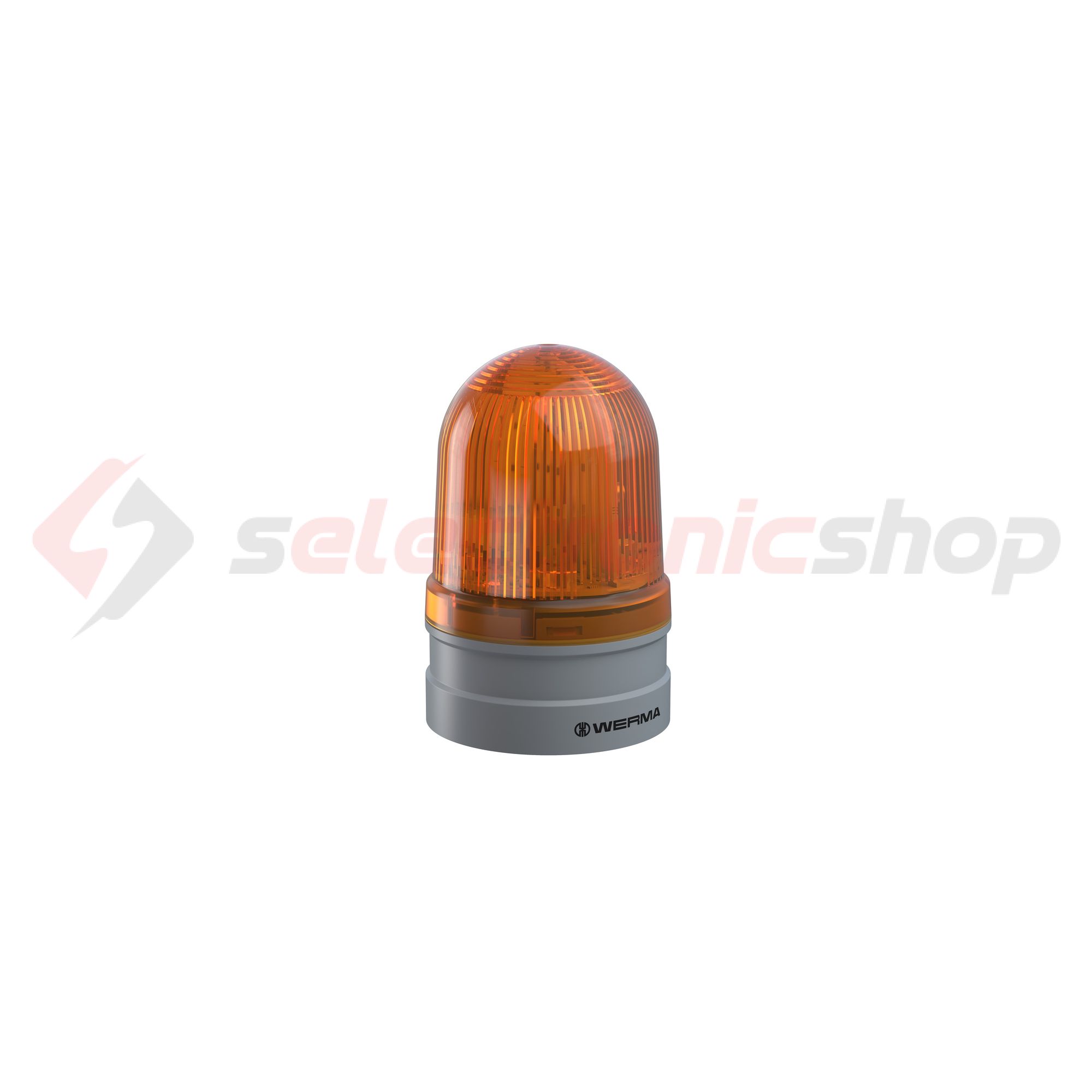 Fényjelző villanó EVS d85x130mm LED 24V AC/DC falonkívüli sárga műanyag IP66 Midi TwinFLASH WERMA - 26132070