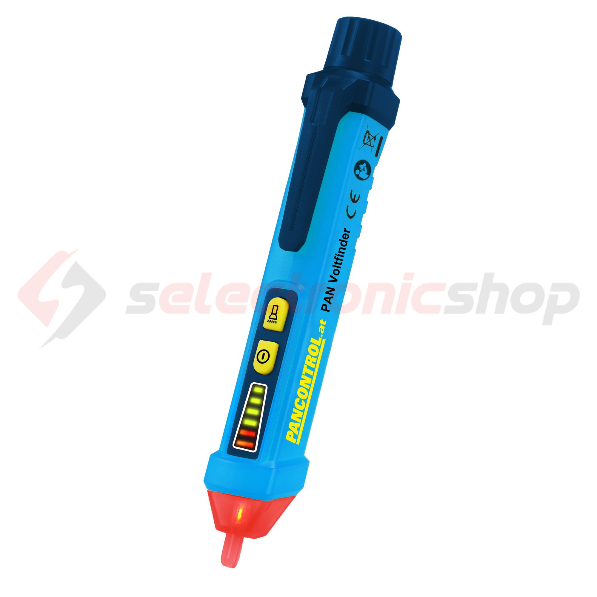 Feszültség teszter érintésmentes 12-1000VAC elemes fény+hangjelzés Pancontrol - VOLTFINDER