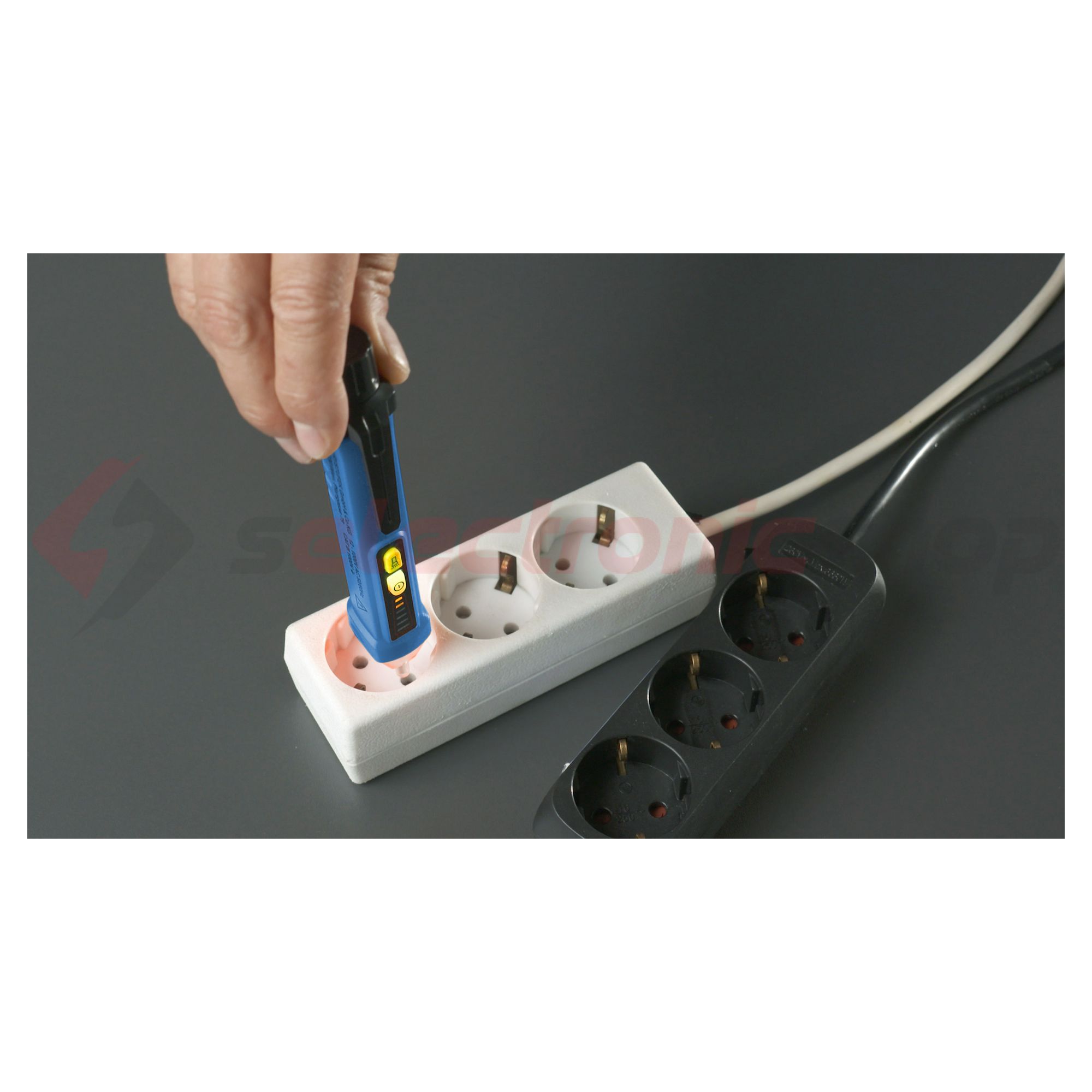 Feszültség teszter érintésmentes 12-1000VAC elemes fény+hangjelzés Pancontrol - VOLTFINDER