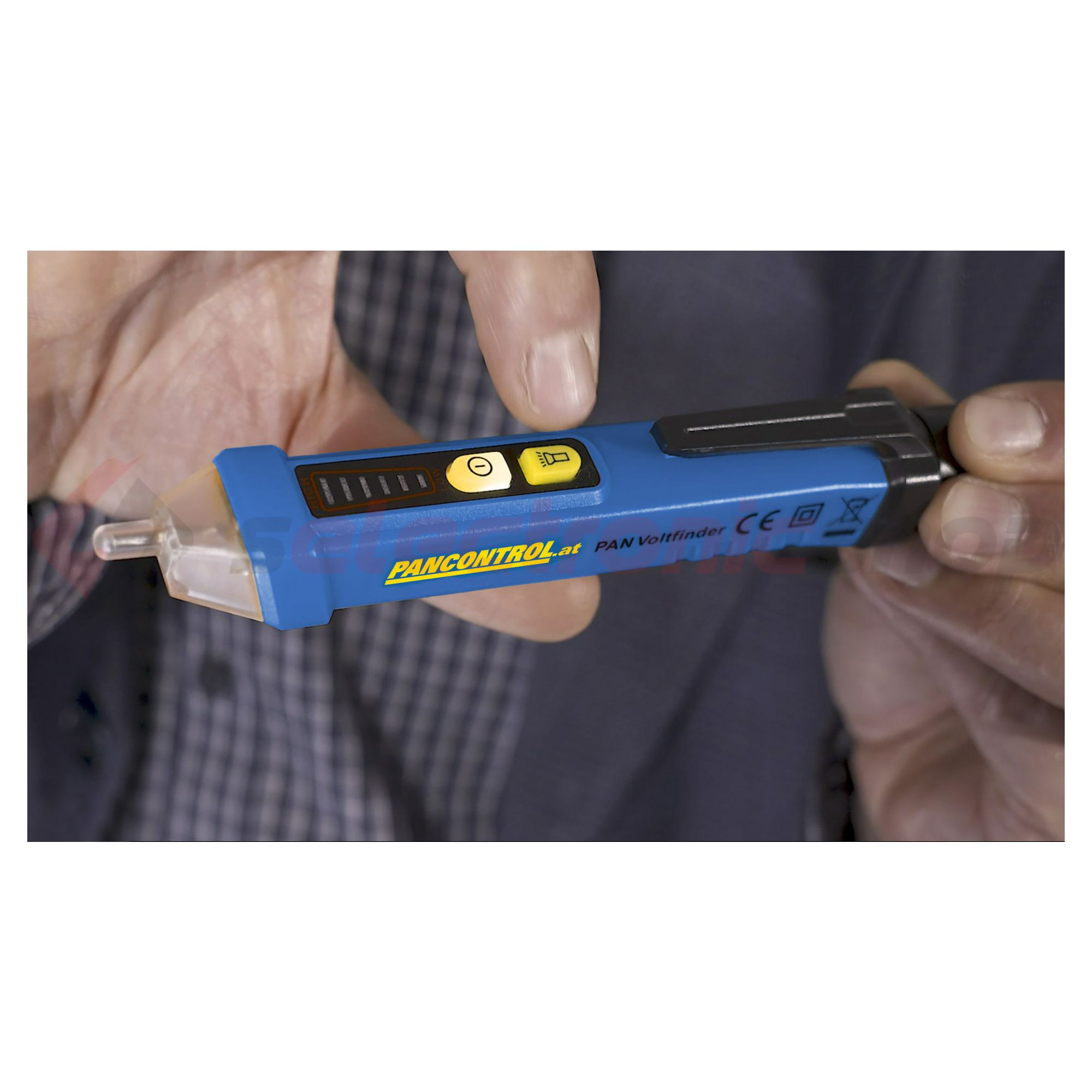 Feszültség teszter érintésmentes 12-1000VAC elemes fény+hangjelzés Pancontrol - VOLTFINDER