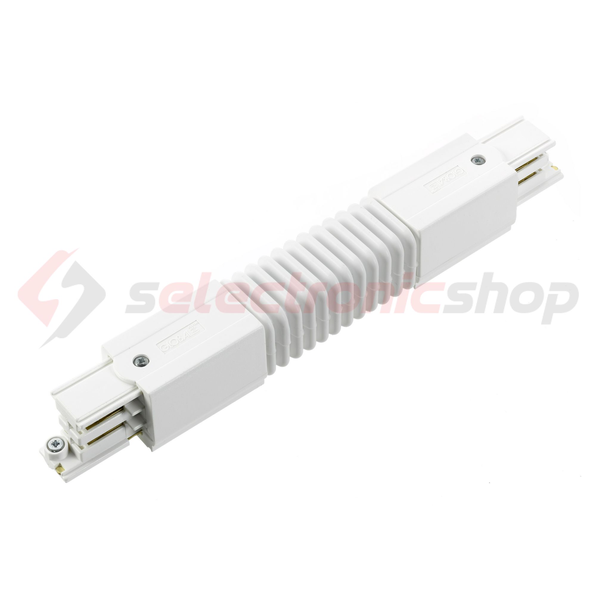 Flexibilis sarokelem 3F világítási sínhez 16A 230-400V 3F falonkívüli fehér XTS 23-3 LIVAL - 19170233