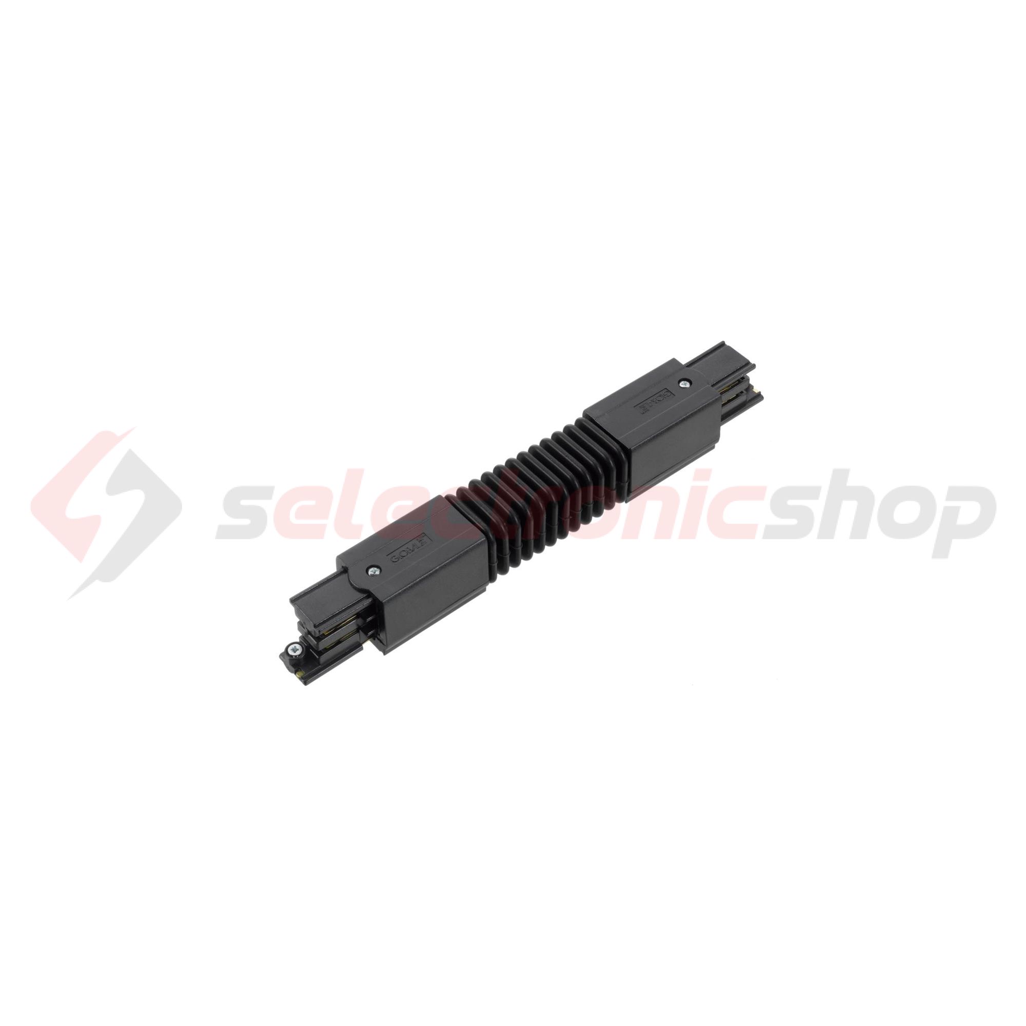 Flexibilis sarokelem 3F világítási sínhez 16A 230-400V 3F falonkívüli fekete XTS 23-2 LIVAL - 19170232