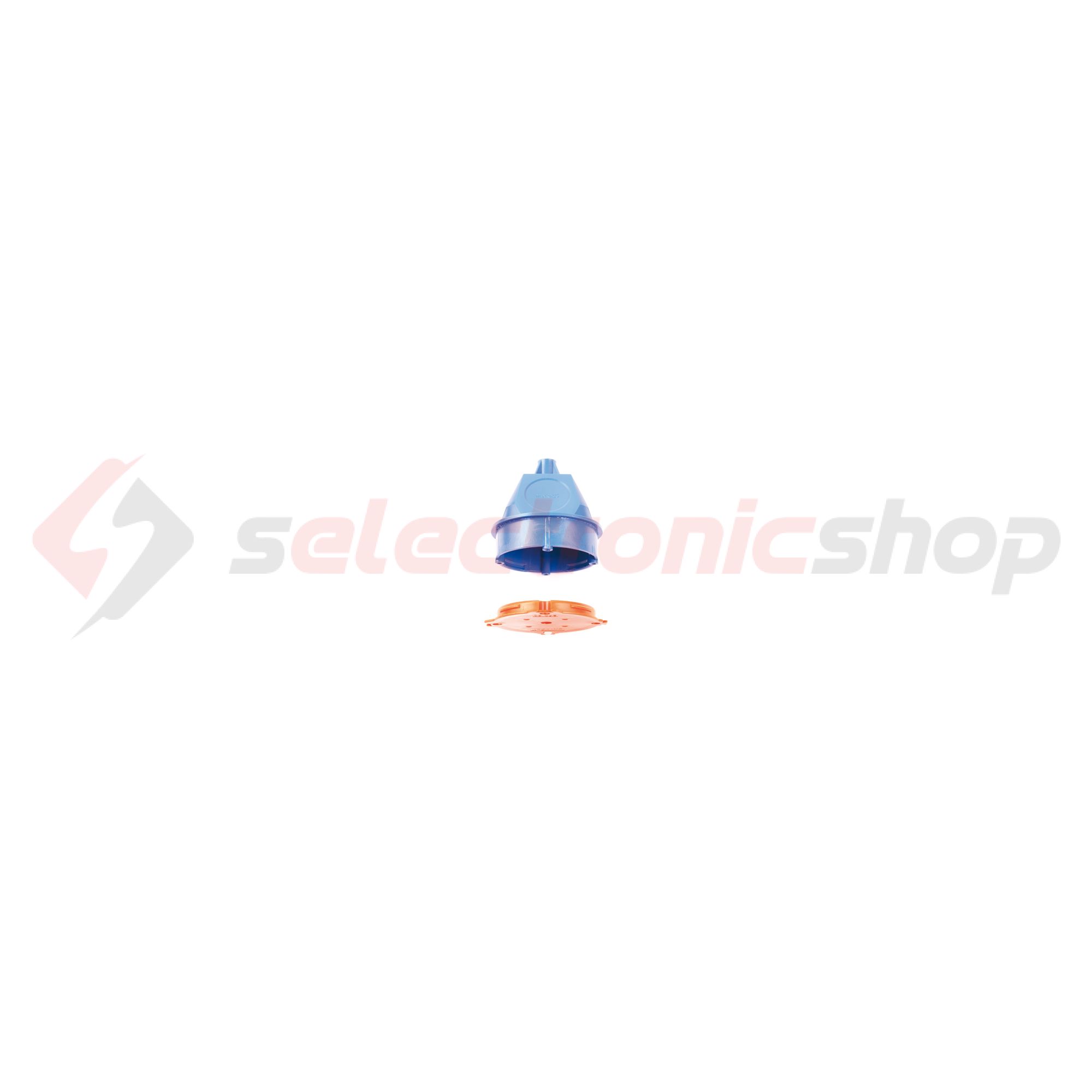 Födémdoboz kampóhoz 1-es kerek 60mm-átmérő kék műanyag csavarral DAL Dietzel - 026305