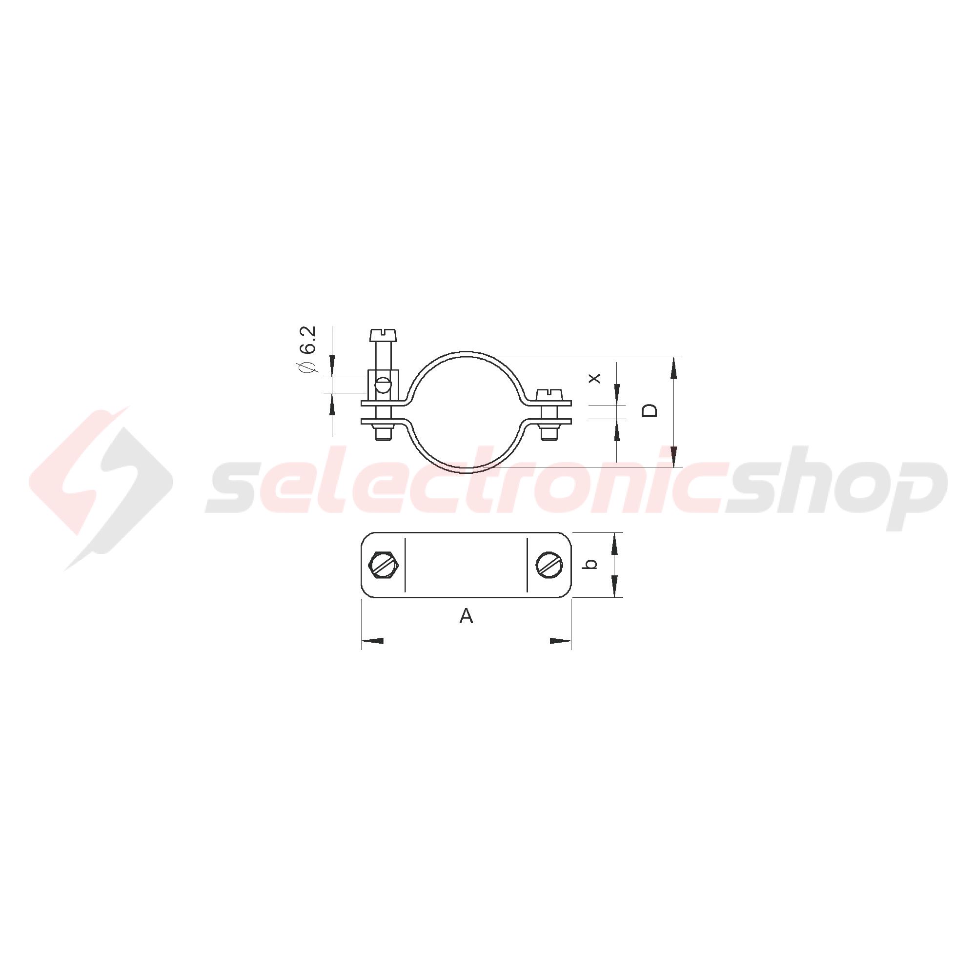 Földelő csőbilincs 3/4