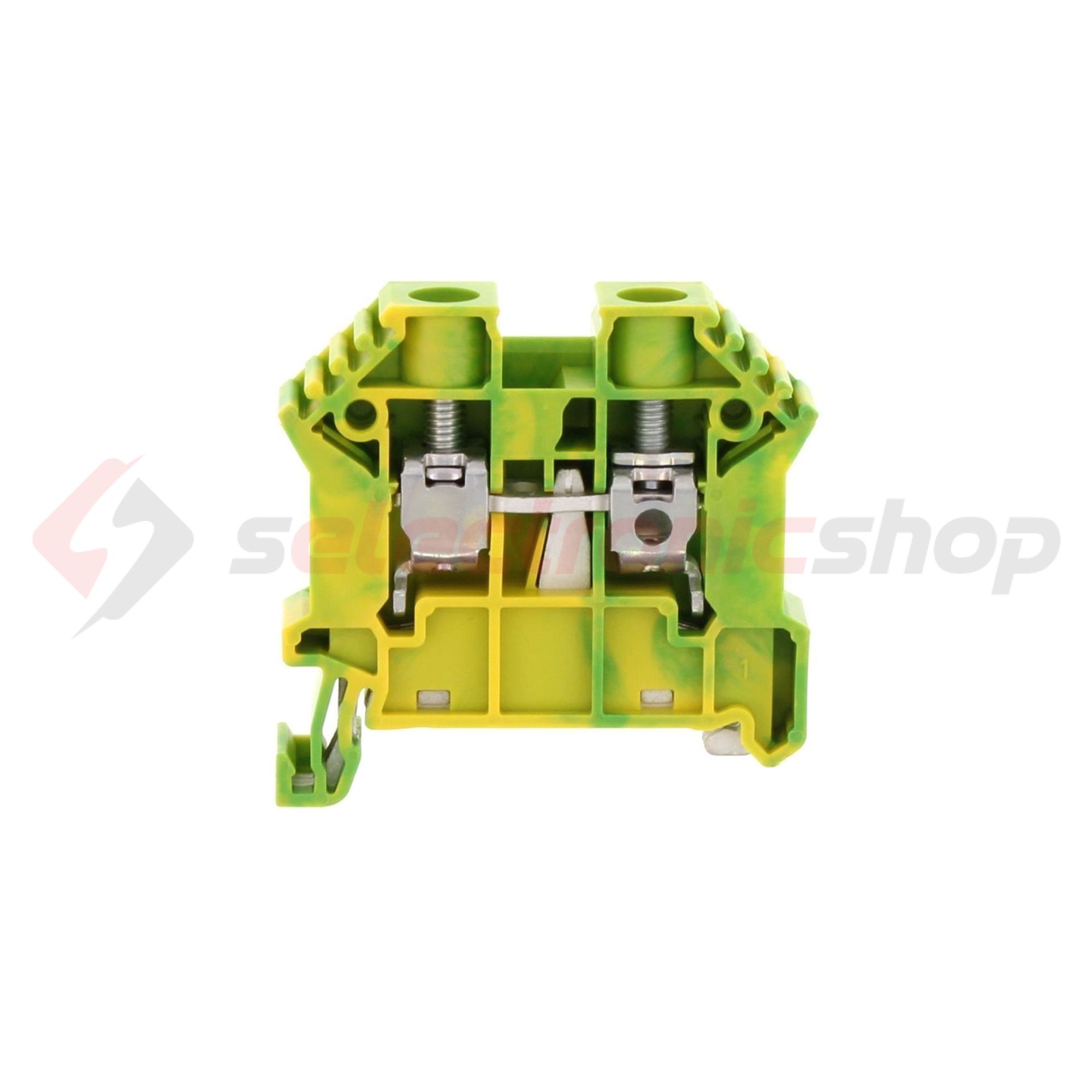 Földelő sorkapocs TS35 1-szintes 0,2-10mm2 zöld-sárga csavaros csavaros SSL 10/2A GNYE CONTA-CLIP - 17115.2