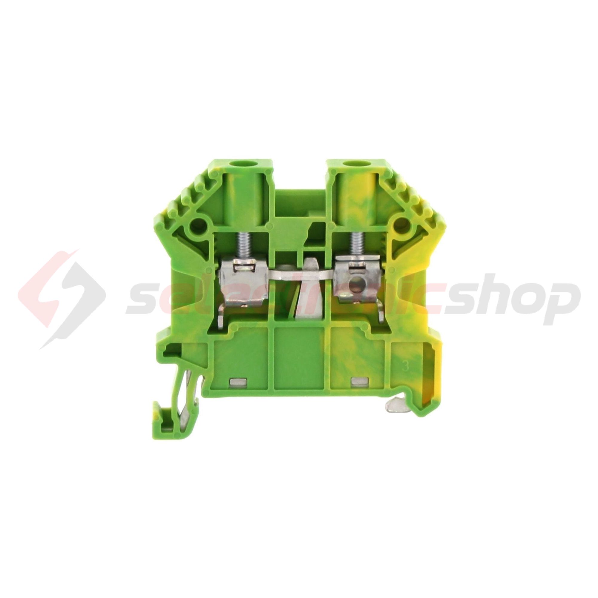 Földelő sorkapocs TS35 1-szintes 0,2-4mm2 zöld-sárga csavaros csavaros SSL 4/2A GNYE CONTA-CLIP - 17107.2