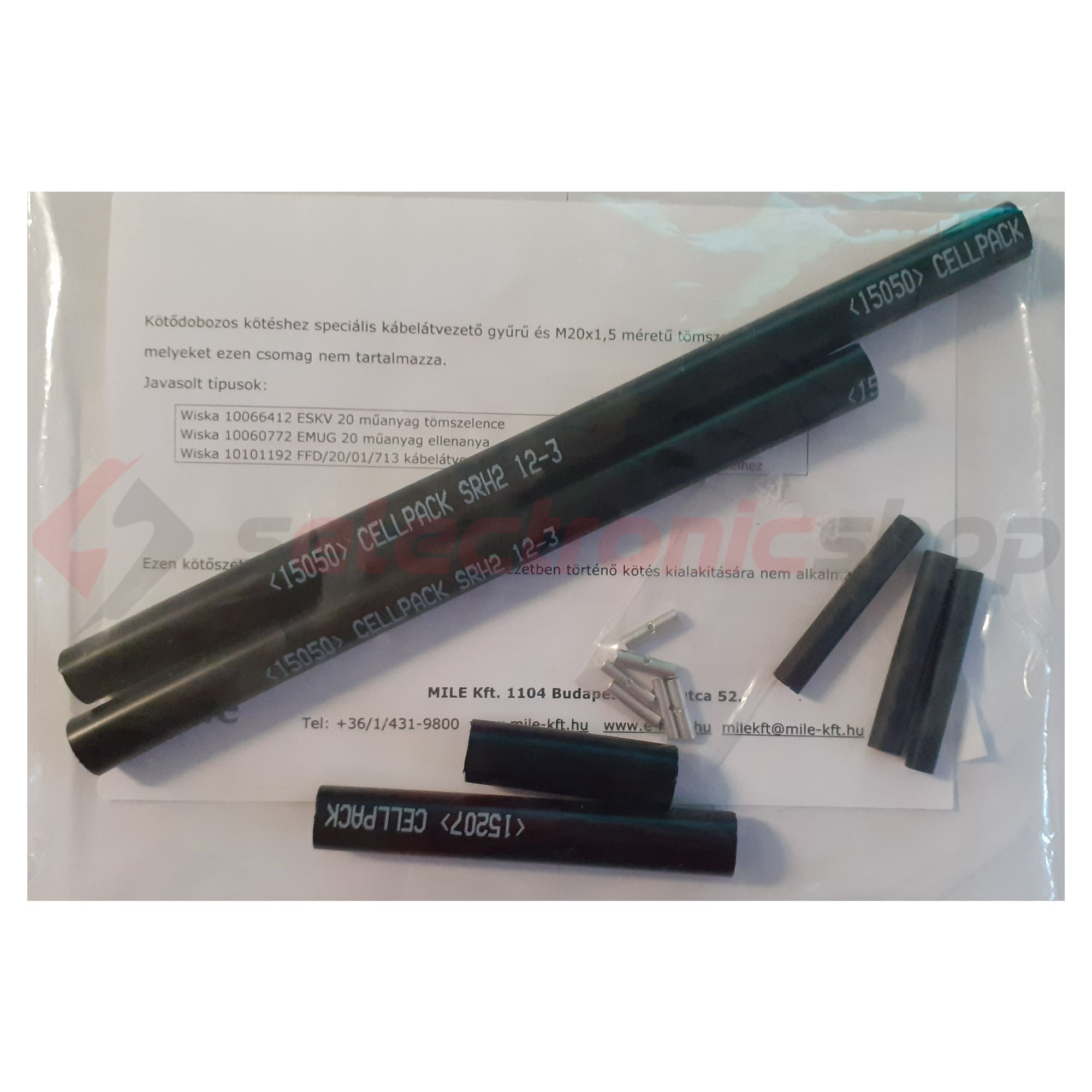 Fűtőkábel csatlakozókészlet cső-/ereszfűtéshez D-TRACE/ELSR/SJXFJ-hez SRH2 12-3+SRUM 6-2 +6xtold - KÖT1