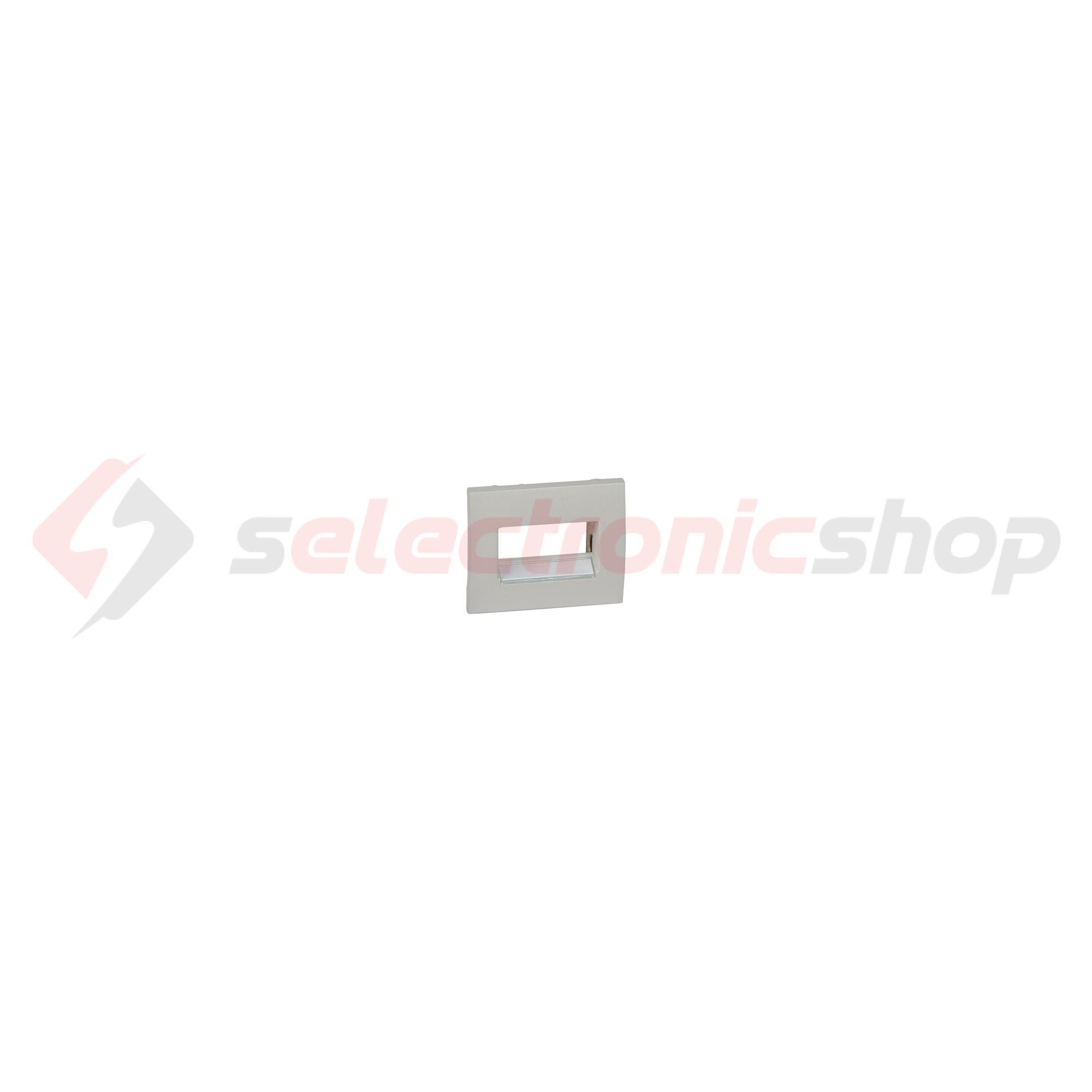 Galea fedlap 2xRJ45/RJ11 adatcsatlakozóhoz műanyag gyöngyház címketartó nélkül LEGRAND - 771575