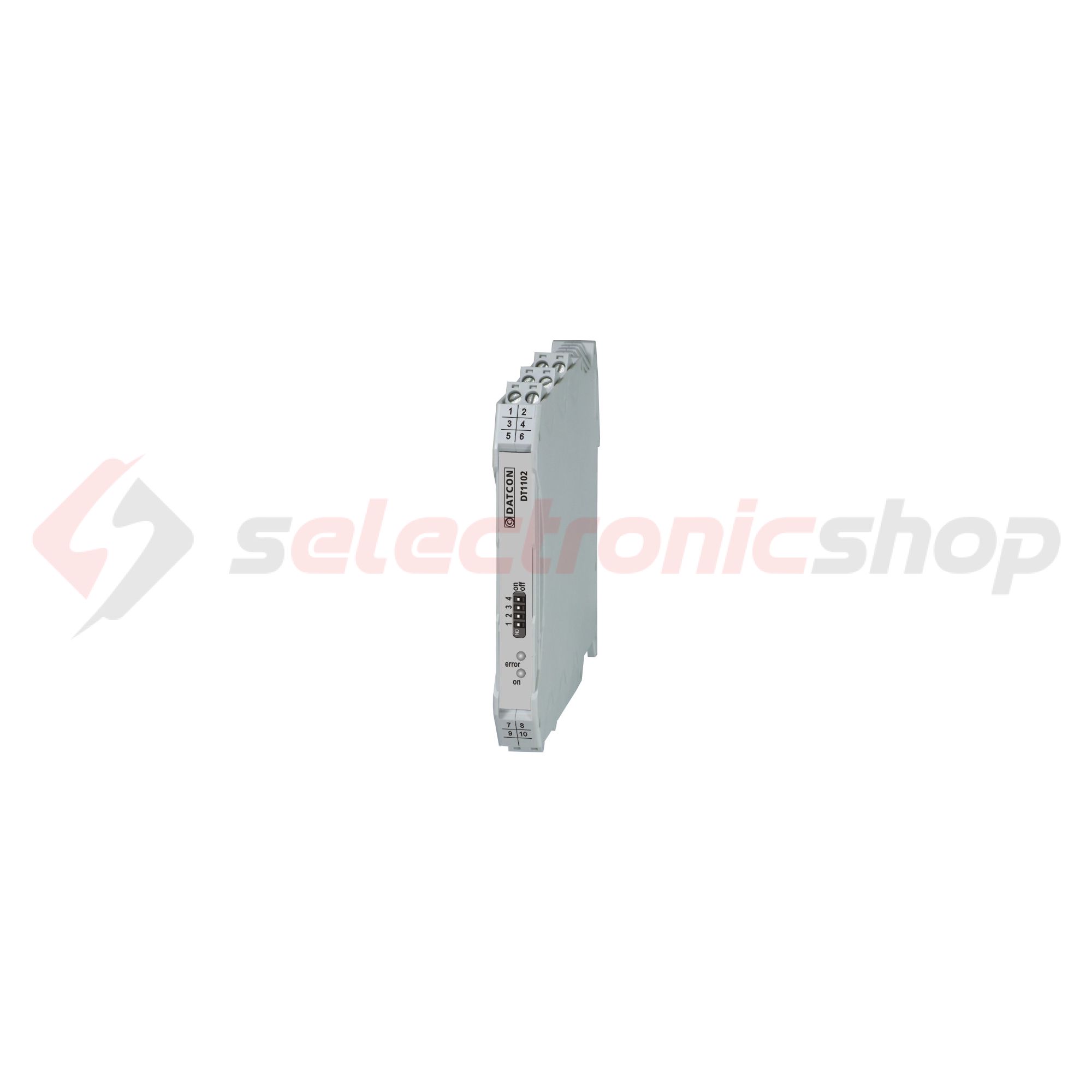 Galvanikus leválasztó átkapcsolható 0-20mA/4-20mA/0-10V/2-10V be-/kimenet 230VUC 17mA DATCON - DT1102 PS