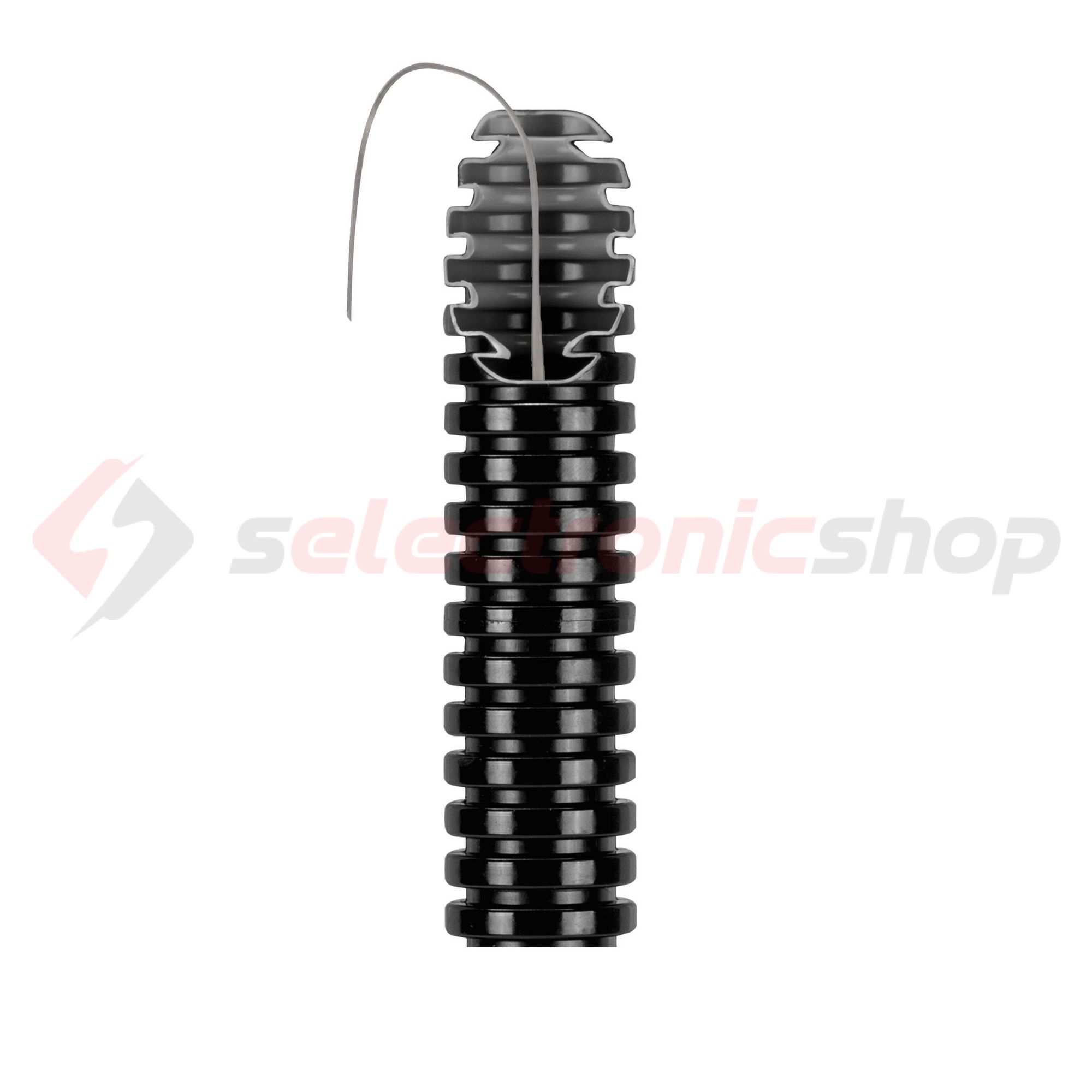 Gégecső lépésálló behúzószállal 25m UV-álló 40mm/ 31.2mm PVC fekete hajlítható FK15 GEWISS - DX15140R