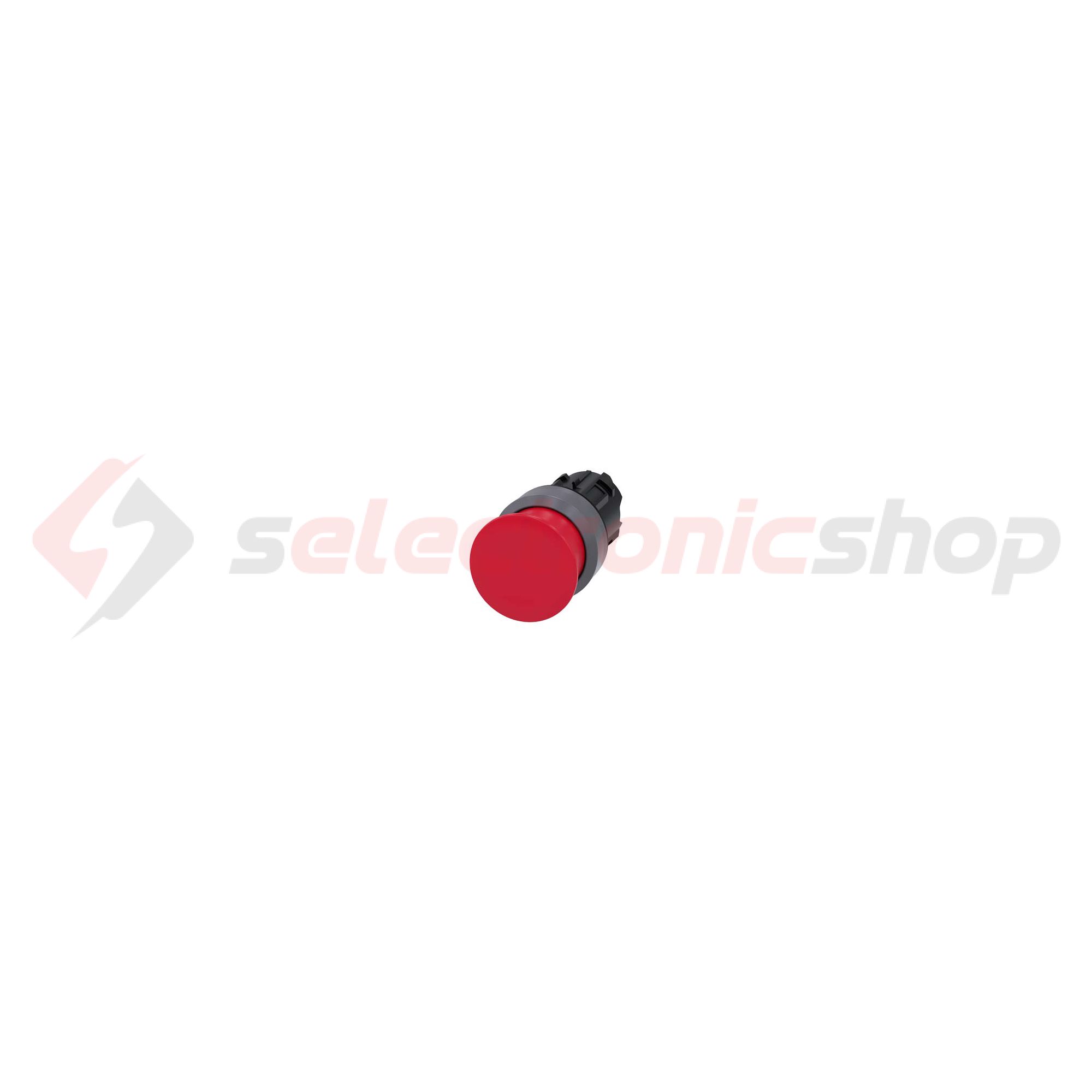 Gomba nyomófej műanyag d22 30mm-fej piros visszaugró SIRIUS ACT SIEMENS - 3SU1030-1AD20-0AA0