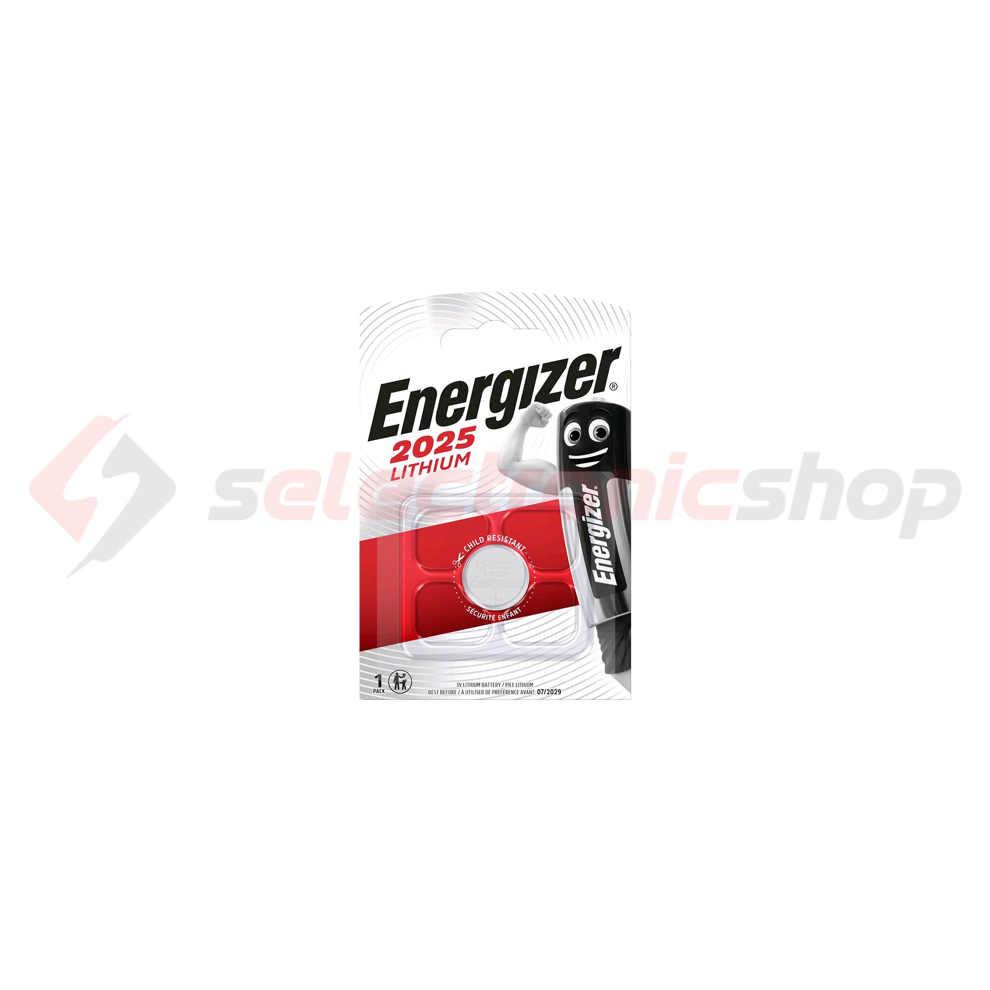 Gombelem CR2025 3V lítium CR2025 gombelem Energizer - CR2025B1