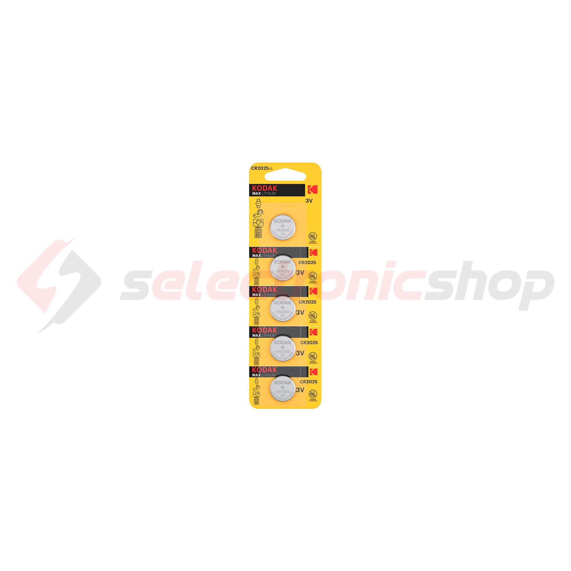 Gombelem CR2025 3V lítium CR2025 gombelem Ultra KODAK - CR2025B5