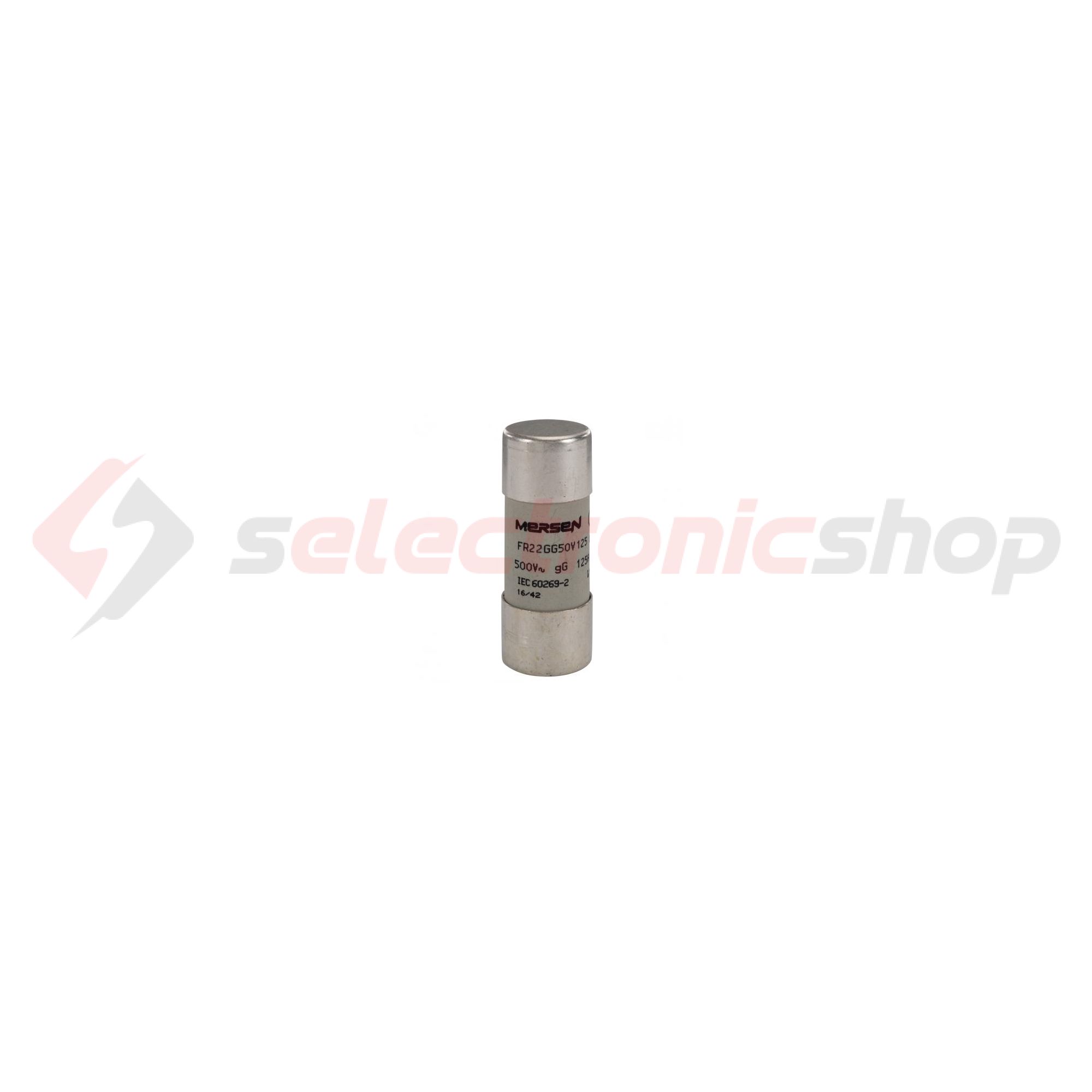 Hengeres biztosítóbetét gG 22x58mm 125A AC500/600V FR22GG50V125 MERSEN - J219773J (782092)