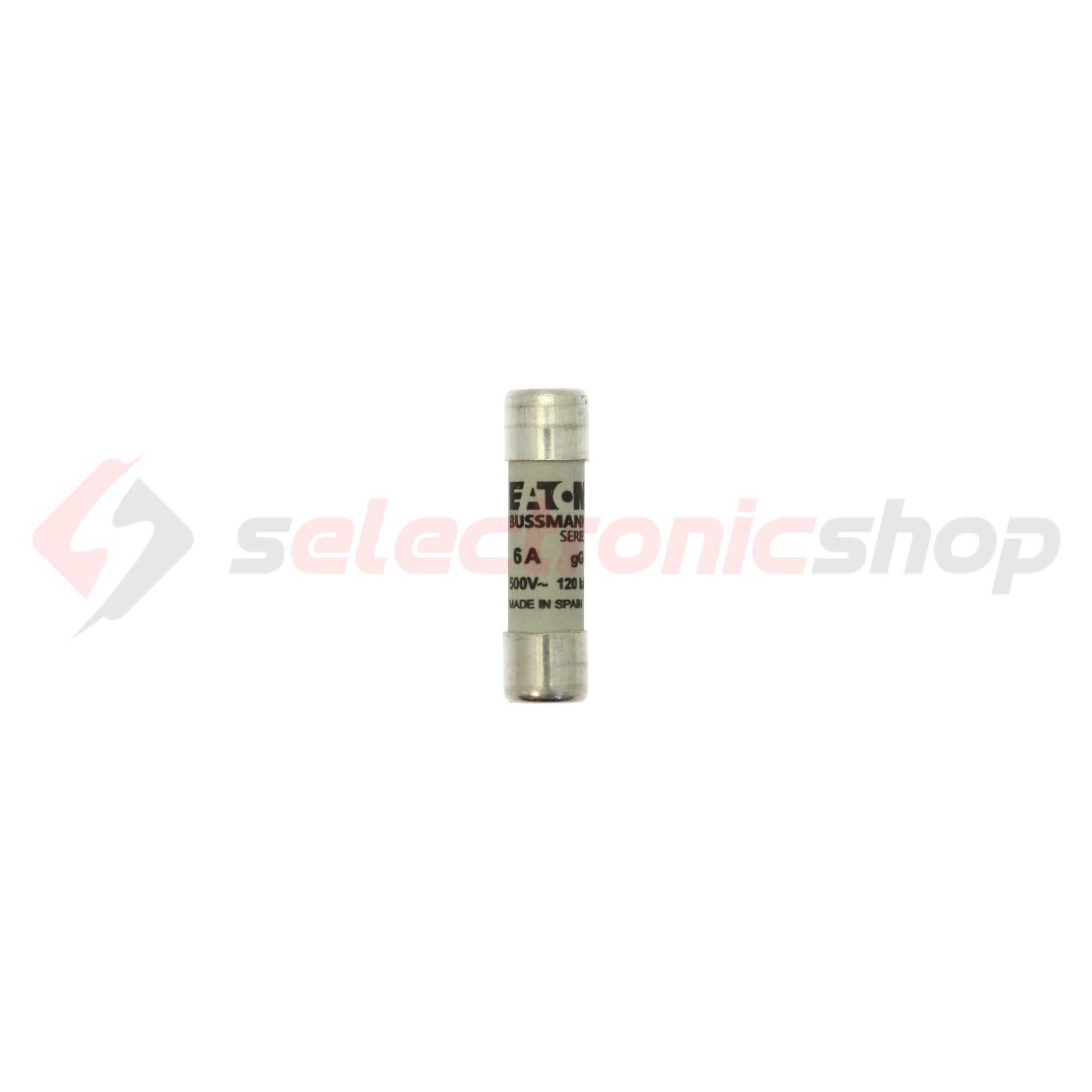 Hengeres biztosítóbetét gG gL/gG 10x38mm 6A 500V AC Bussmann EATON - C10G6