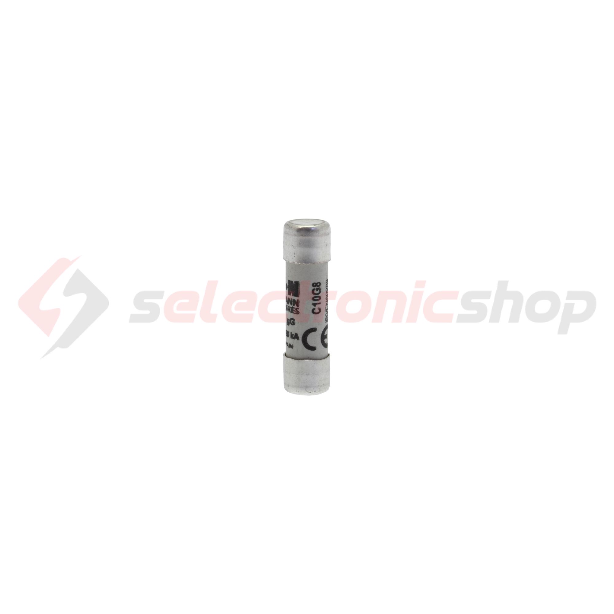 Hengeres biztosítóbetét gG gL/gG 10x38mm 8A 500V AC Bussmann EATON - C10G8