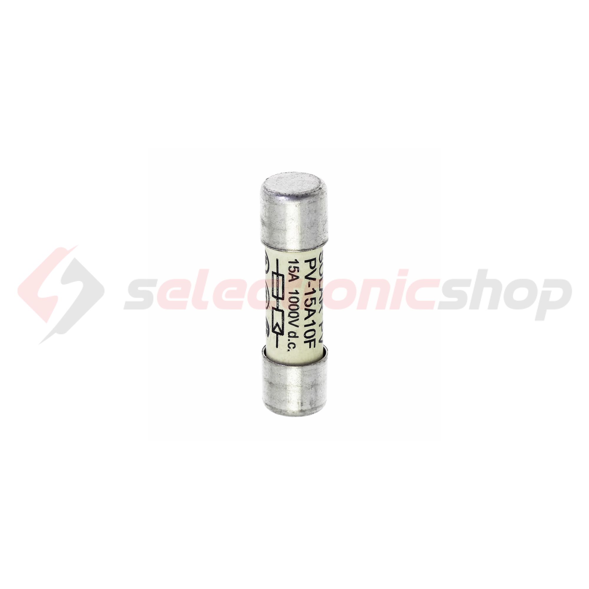 Hengeres biztosítóbetét szolár 10x38mm 15A 1000V DC Bussmann EATON - PV-15A10F