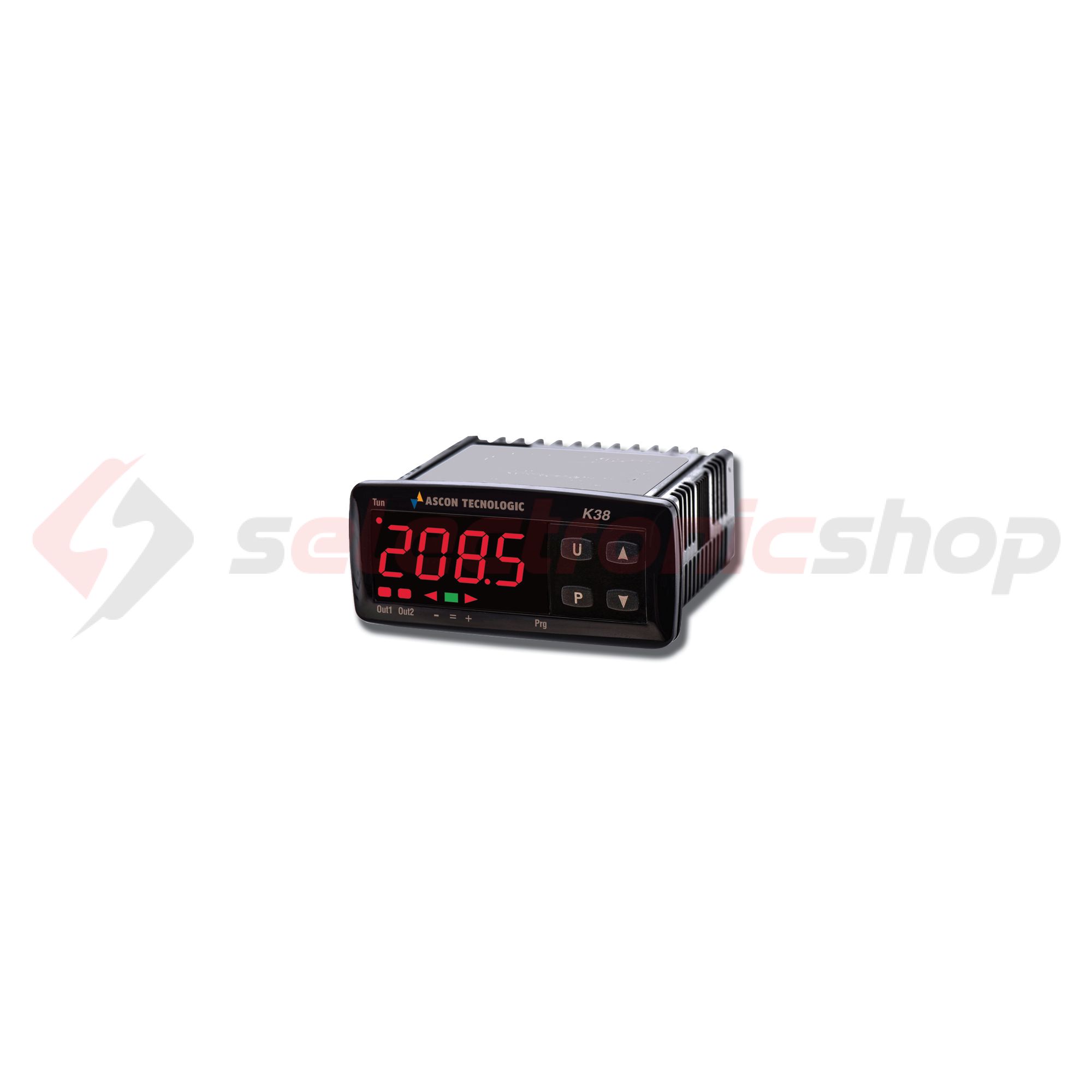 Hőfokszabályozó előlapba 1TC/Pt100-mV/2RO 78x35mm LCD AC/DC 2csat. 8A 12-24V 50-60Hz K38 ASCON - K38LCRR