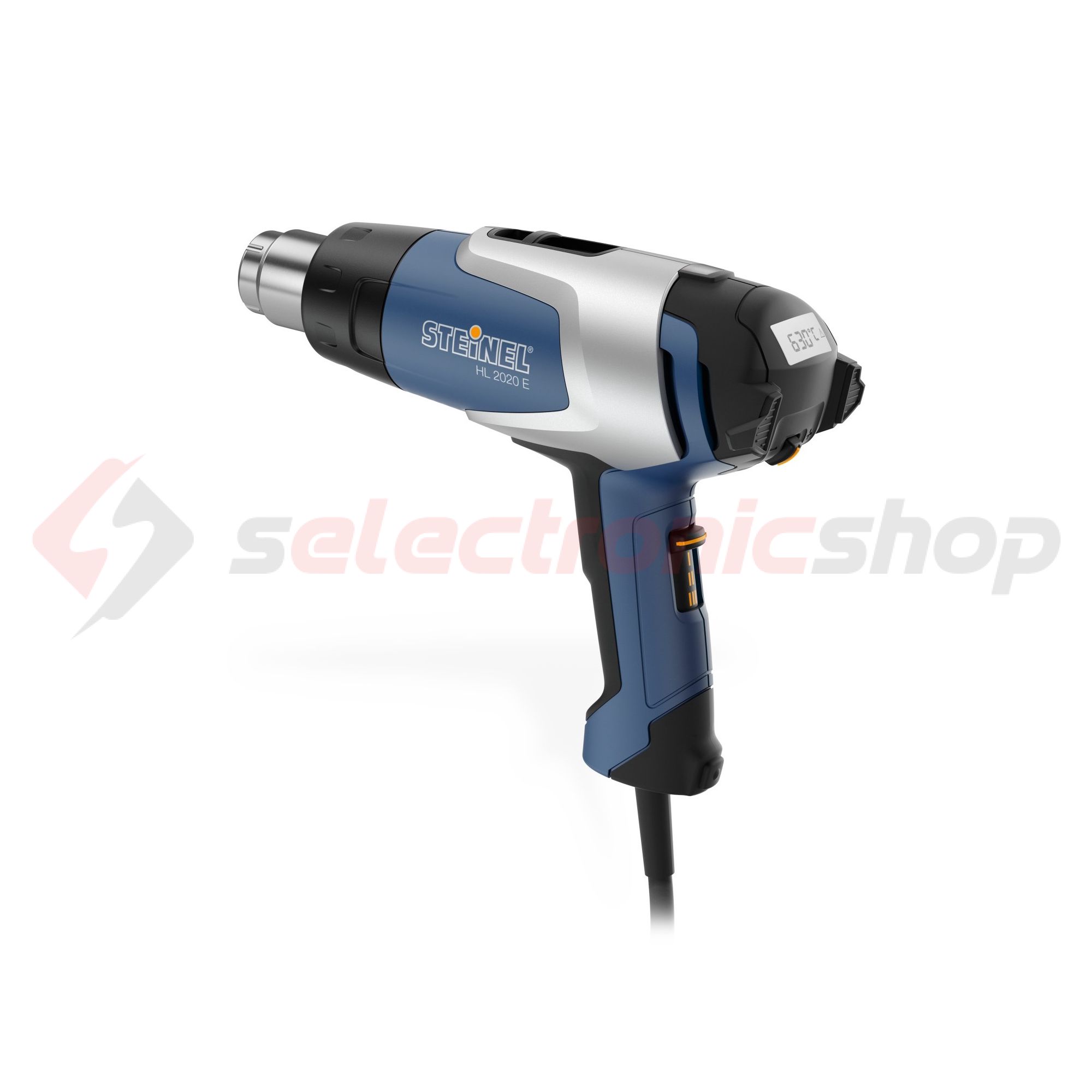 Hőlégfúvó pisztoly LCD 2200W 80-630°C szabályozott 500l/min hőfokkijelzéssel HL 2020 E STEINEL - 008192