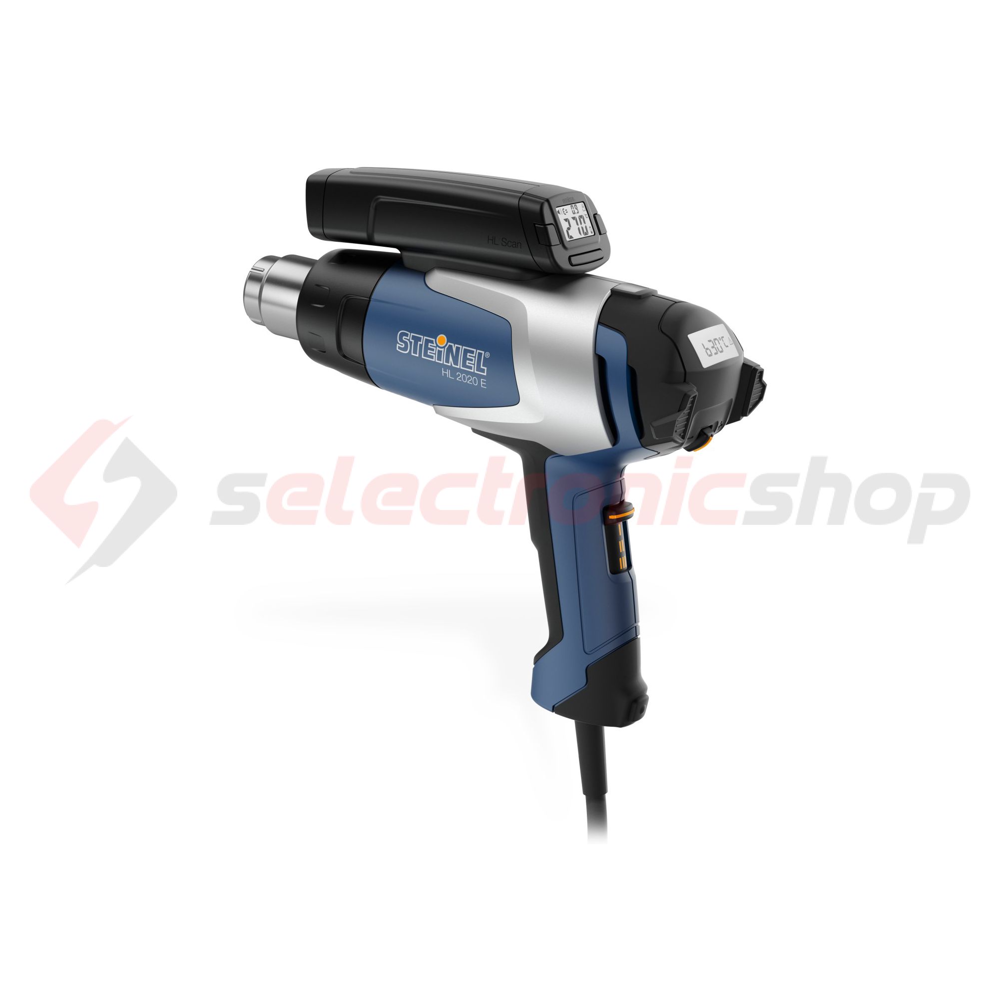 Hőlégfúvó pisztoly LCD 2200W 80-630°C szabályozott 500l/min hőfokkijelzéssel HL 2020 E STEINEL - 008192