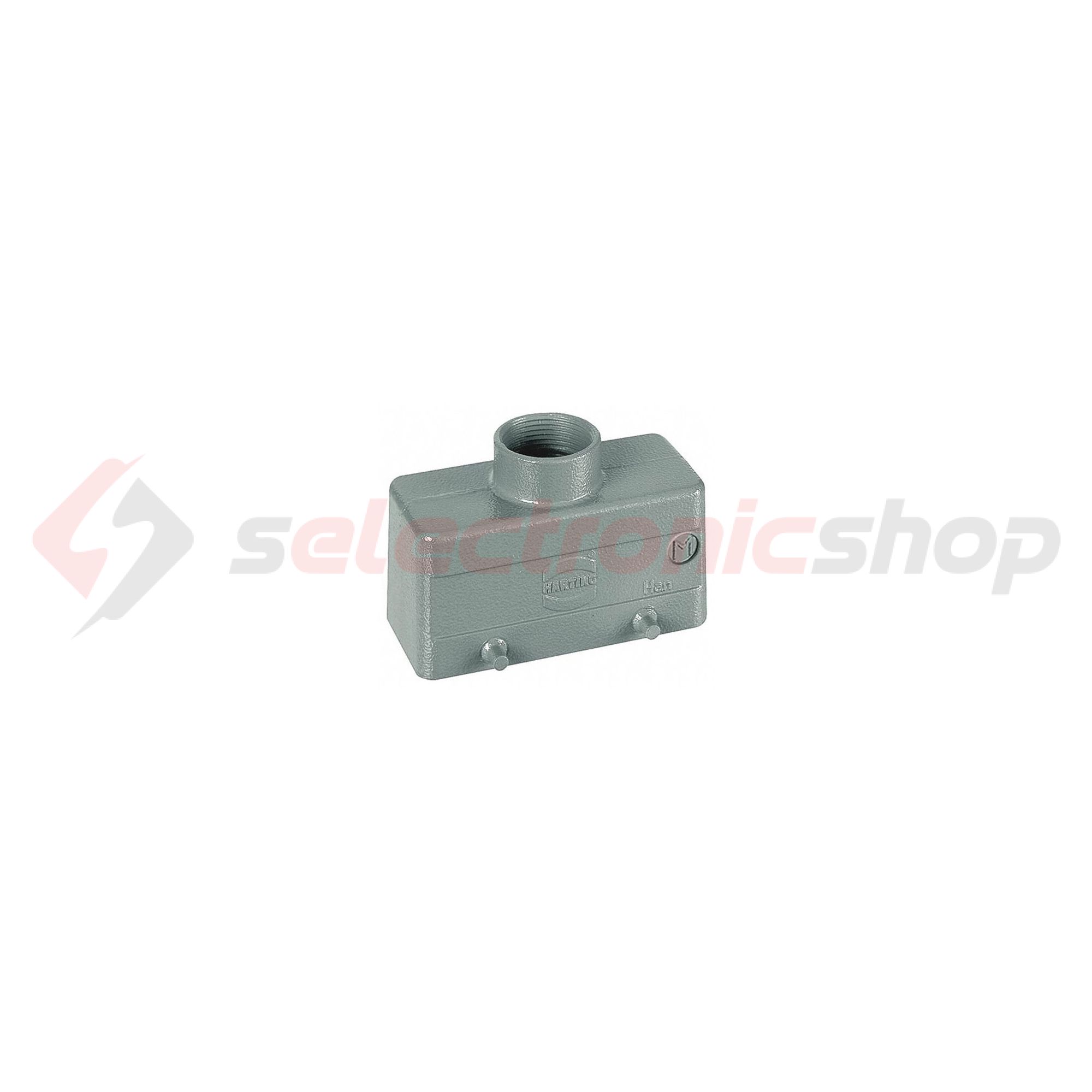 Ipari csatlakozó ház lengő dugó négyszögletes alumínium IP65 Han 10B-gg-M25 HARTING - 19300101421