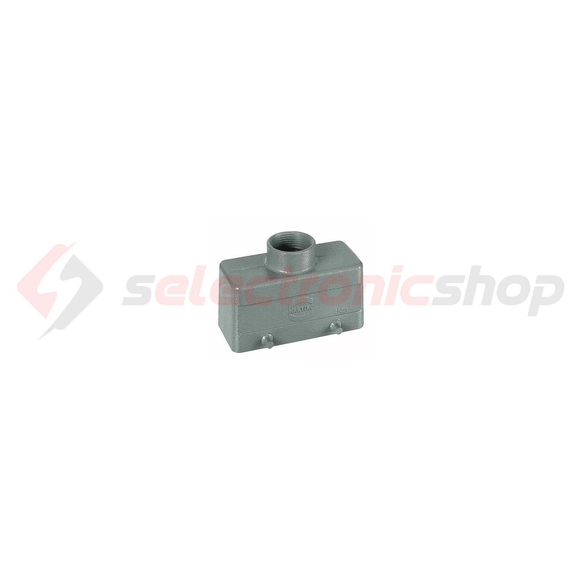 Ipari csatlakozó ház lengő dugó négyszögletes alumínium IP65 Han 16B-gg-21 HARTING - 09300161420