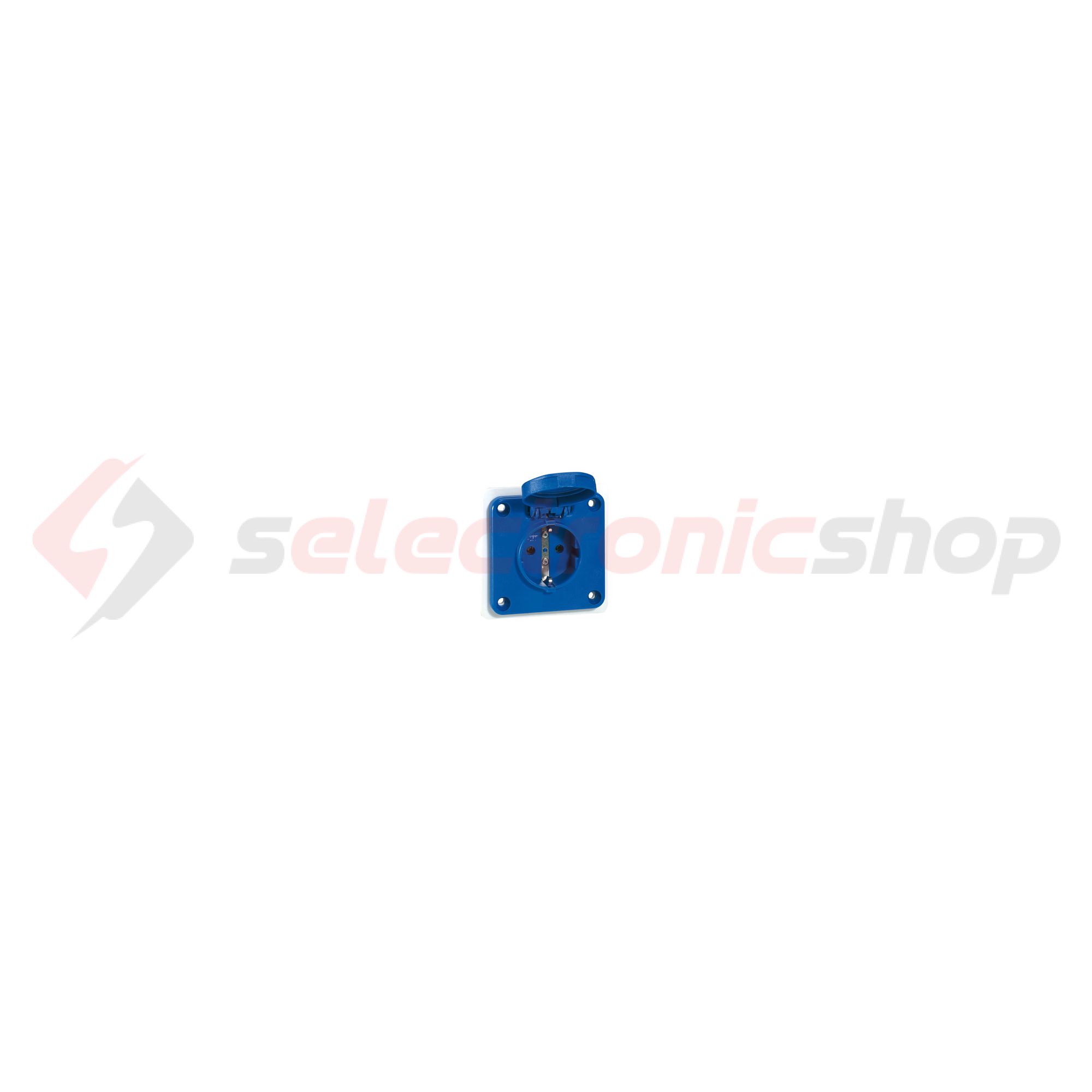 Ipari dugalj beépíthető 2P+E egyenes IP54 műanyag csavaros P17 Tempra LEGRAND - 057672