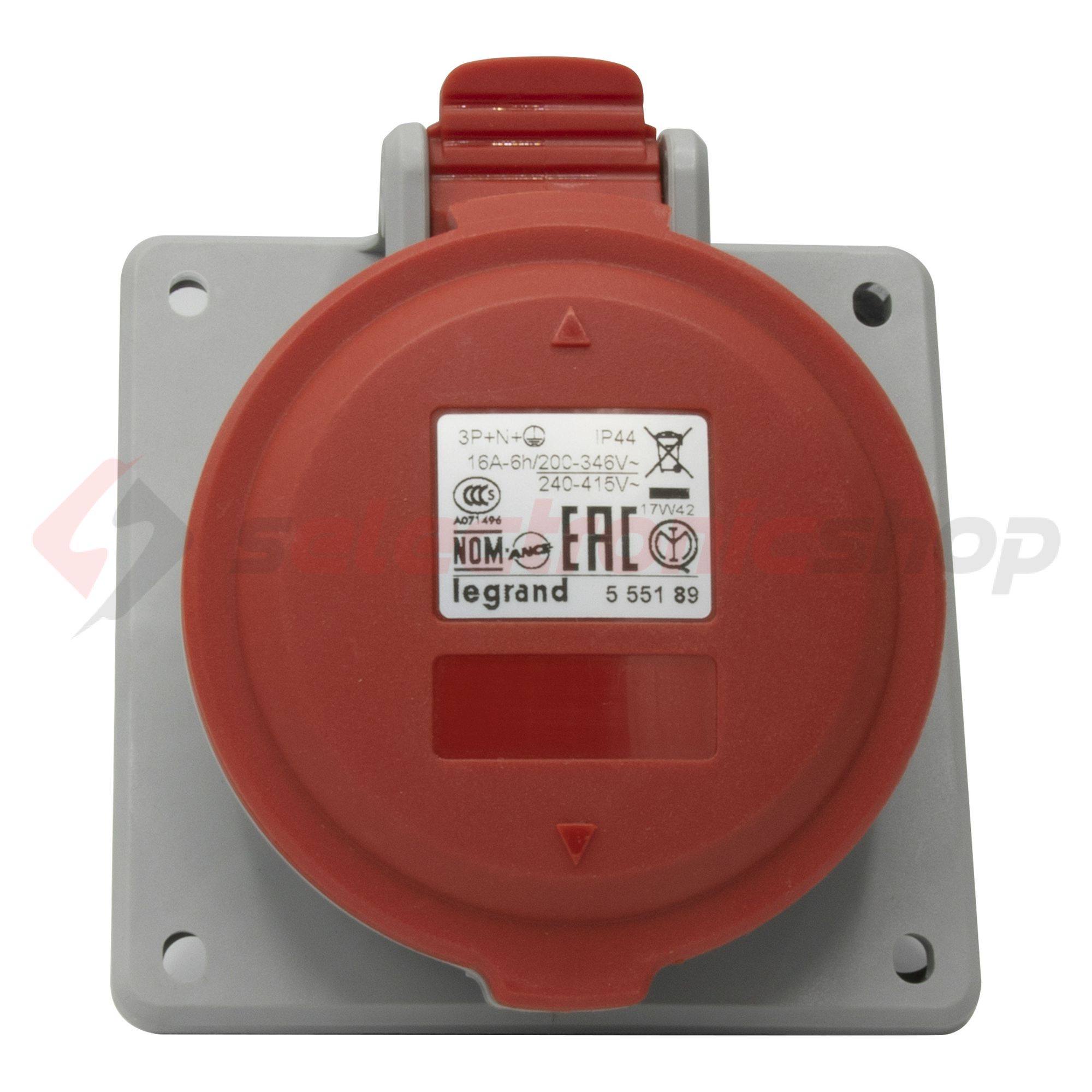 Ipari dugalj beépíthető 3P+N+E 16A 400V(50+60Hz) piros P17 Tempra PRO Dafbe-164k06 LEGRAND - 555189