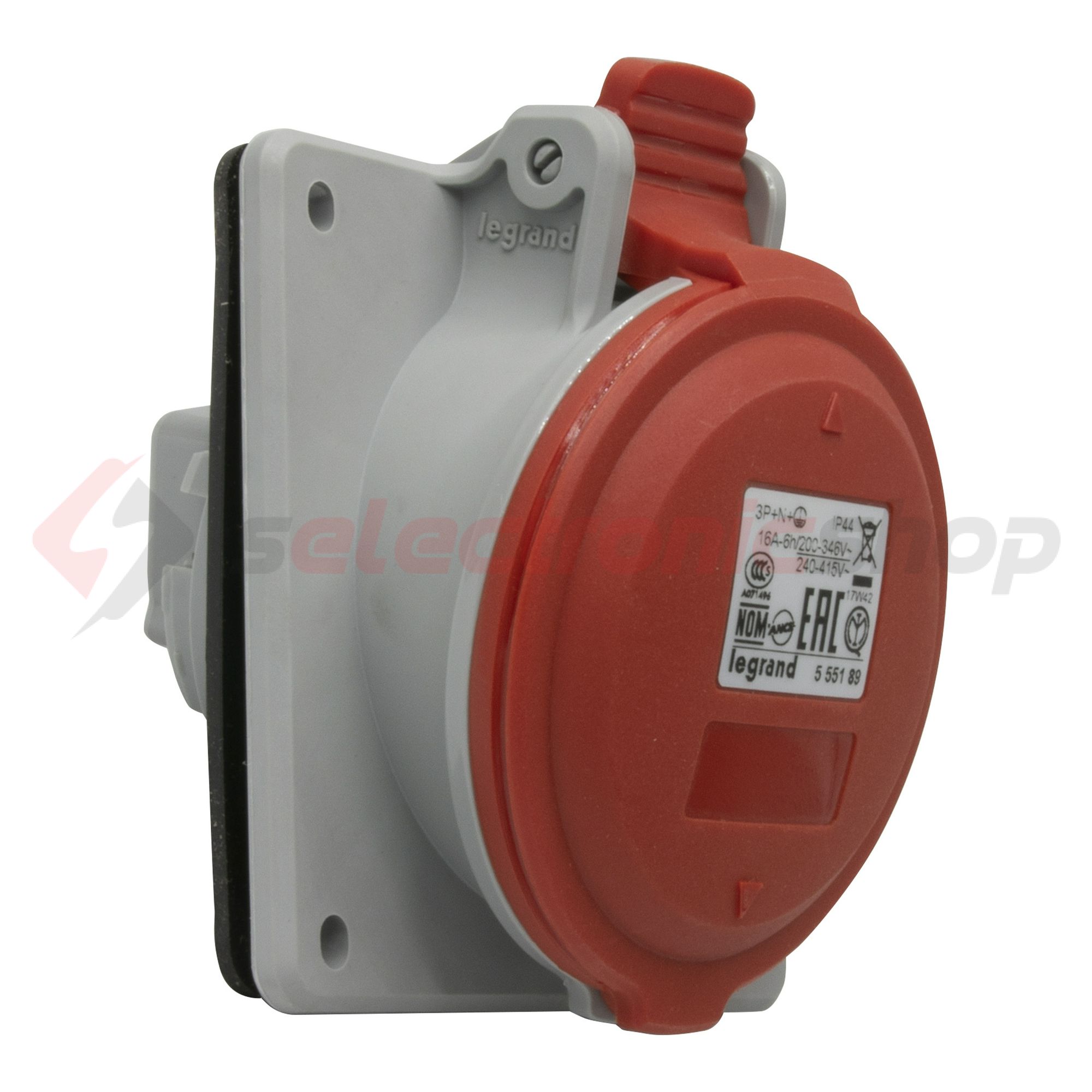 Ipari dugalj beépíthető 3P+N+E 16A 400V(50+60Hz) piros P17 Tempra PRO Dafbe-164k06 LEGRAND - 555189