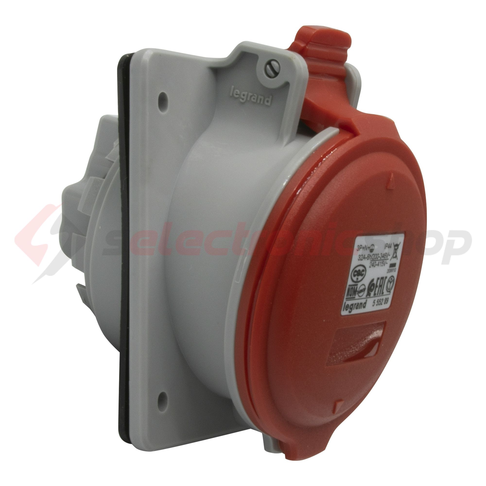 Ipari dugalj beépíthető 3P+N+E 32A 400V(50+60Hz) piros IP44 P17 Tempra PRO Dafbe-324k06 m LEGRAND - 555289