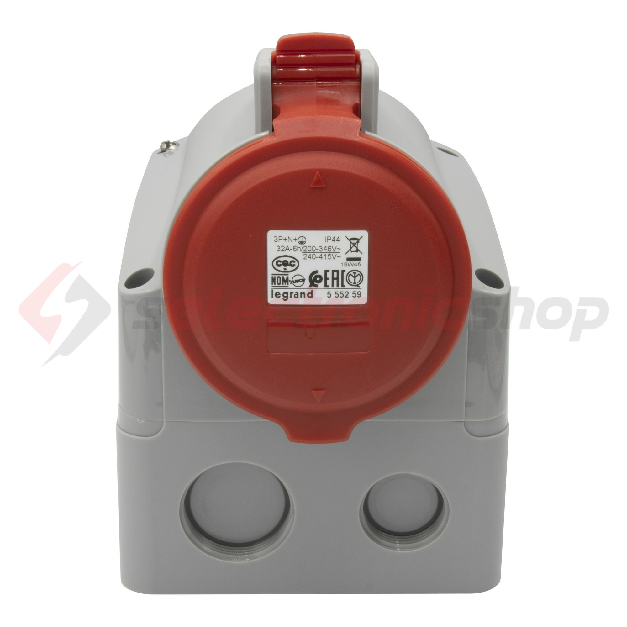 Ipari dugalj falra szerelhető 3P+N+E 32A 400V(50+60Hz) piros P17 Tempra PRO Dafr-324k06m LEGRAND - 555259